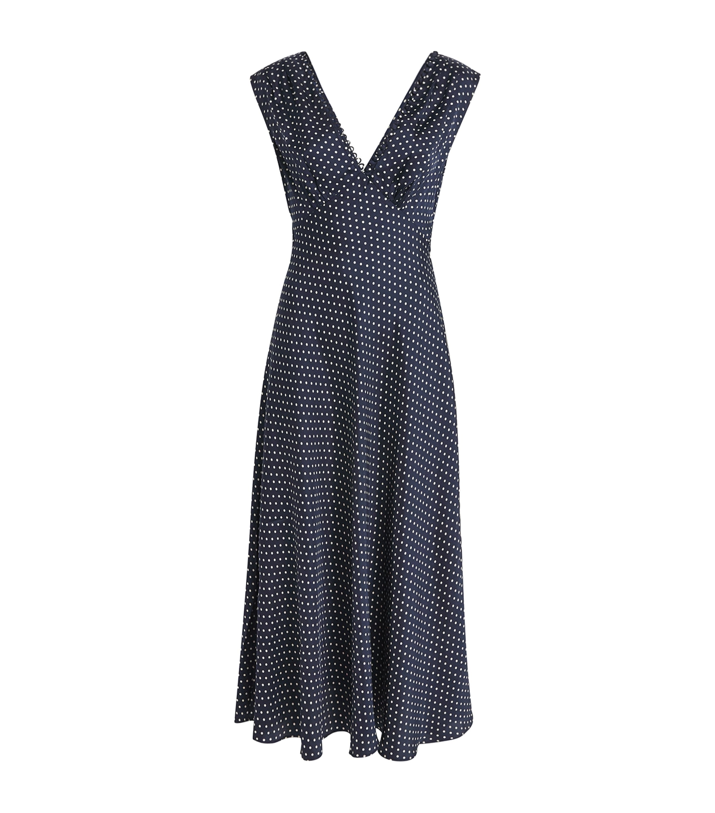 DÔEN Womens Silk-Blend Tahlia Mini Dress Hepburn Dot