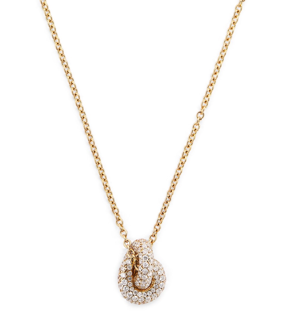 Yellow Gold and Diamond Legacy Knot Necklace