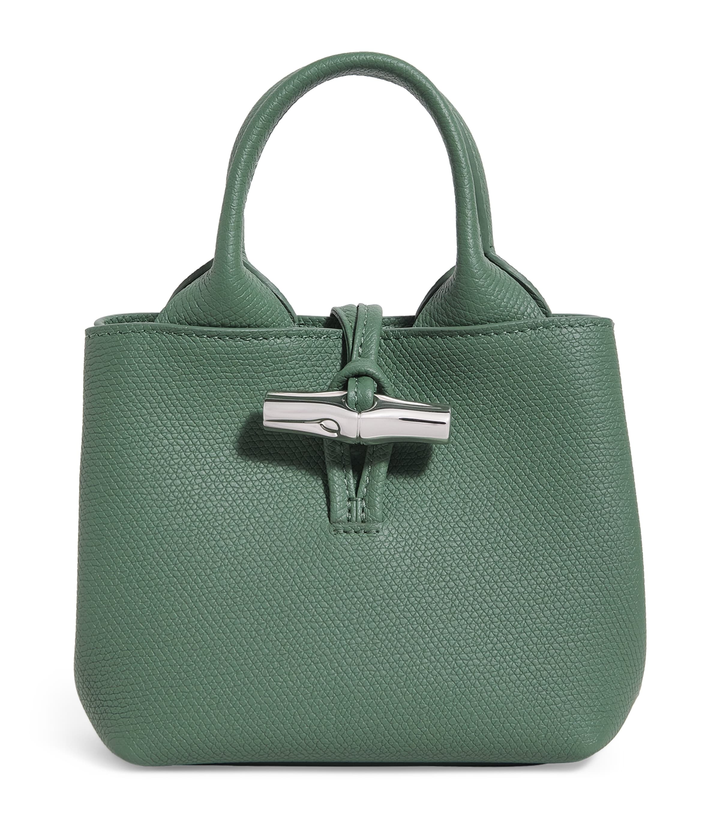 Extra Small Leather Le Roseau Top-Handle Bag