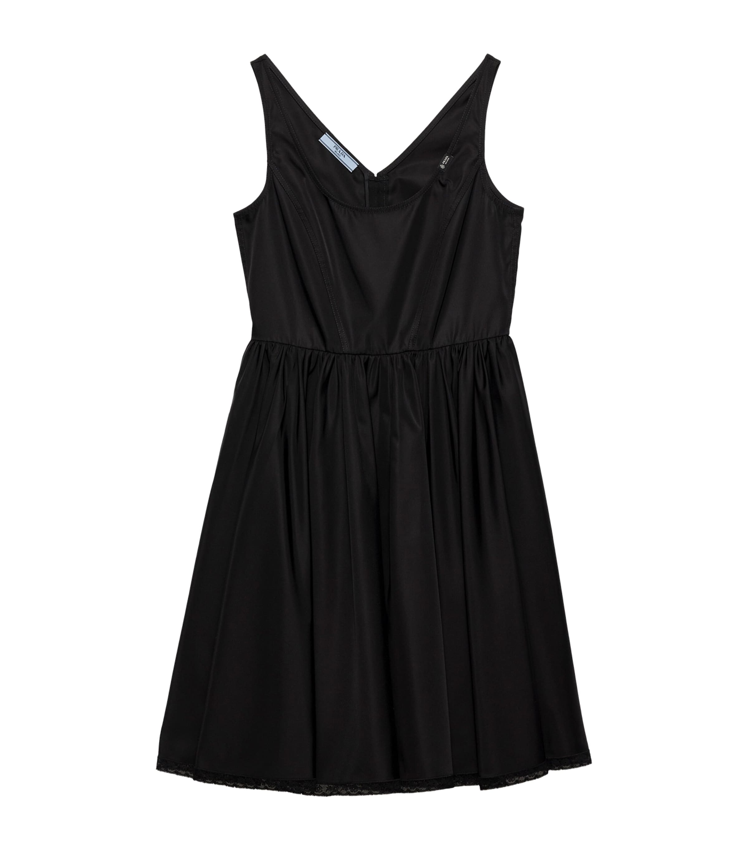 Prada Womens Re-Nylon Mini Dress Black