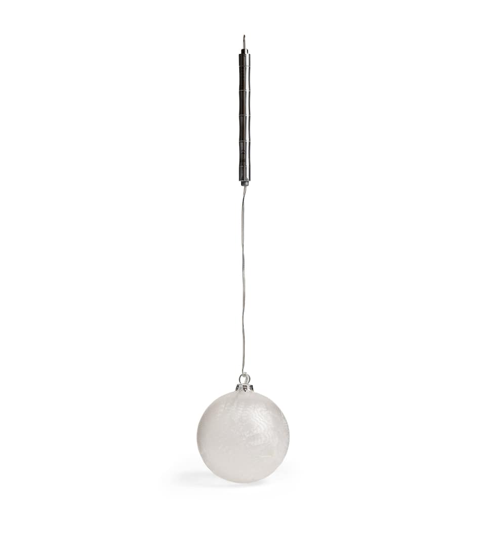 Harrods LED Frost Bauble White