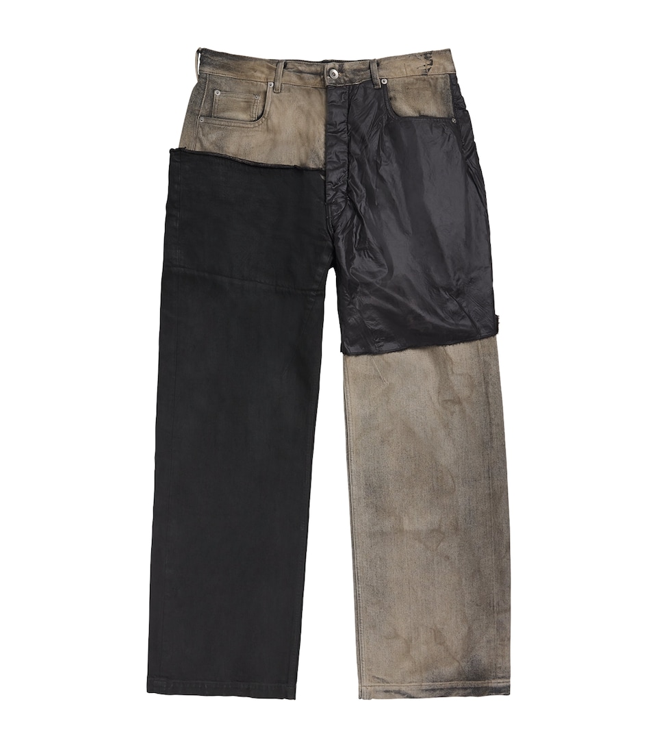 Patchwork Straight Jeans