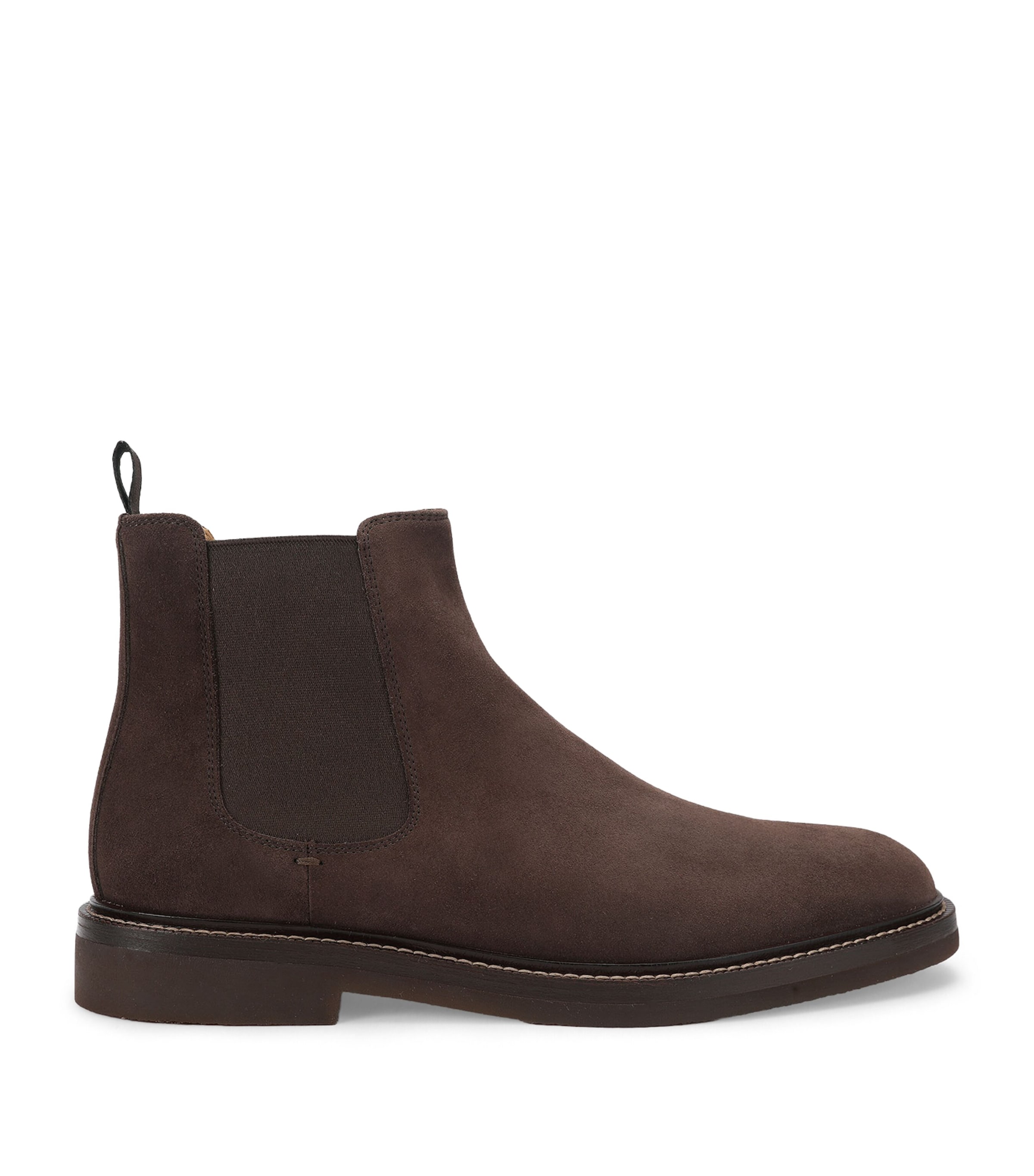 Brunello Cucinelli Suede Chelsea Boots Dark Brown