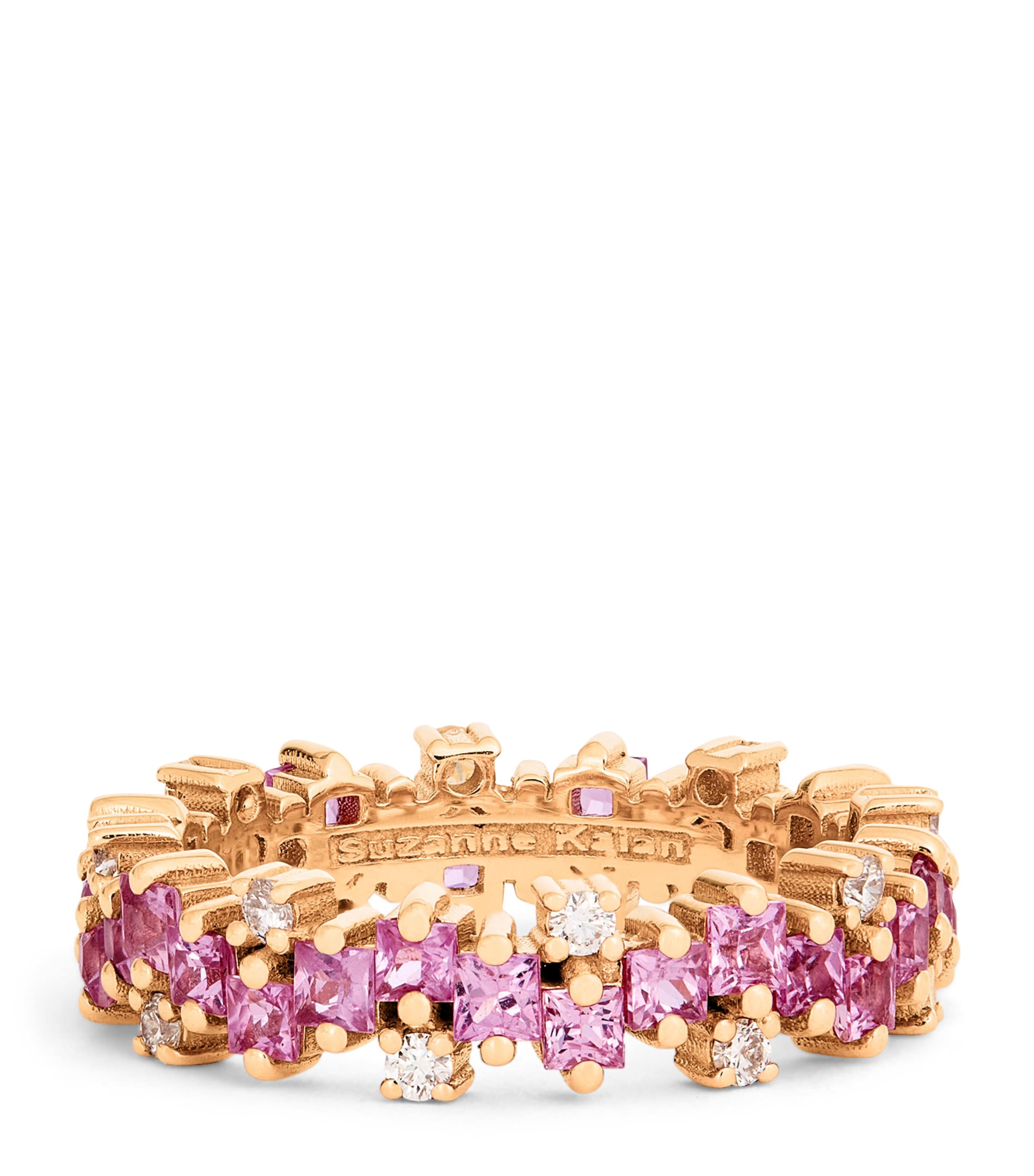 Rose Gold, Diamond and Sapphire Princess Eternity Ring