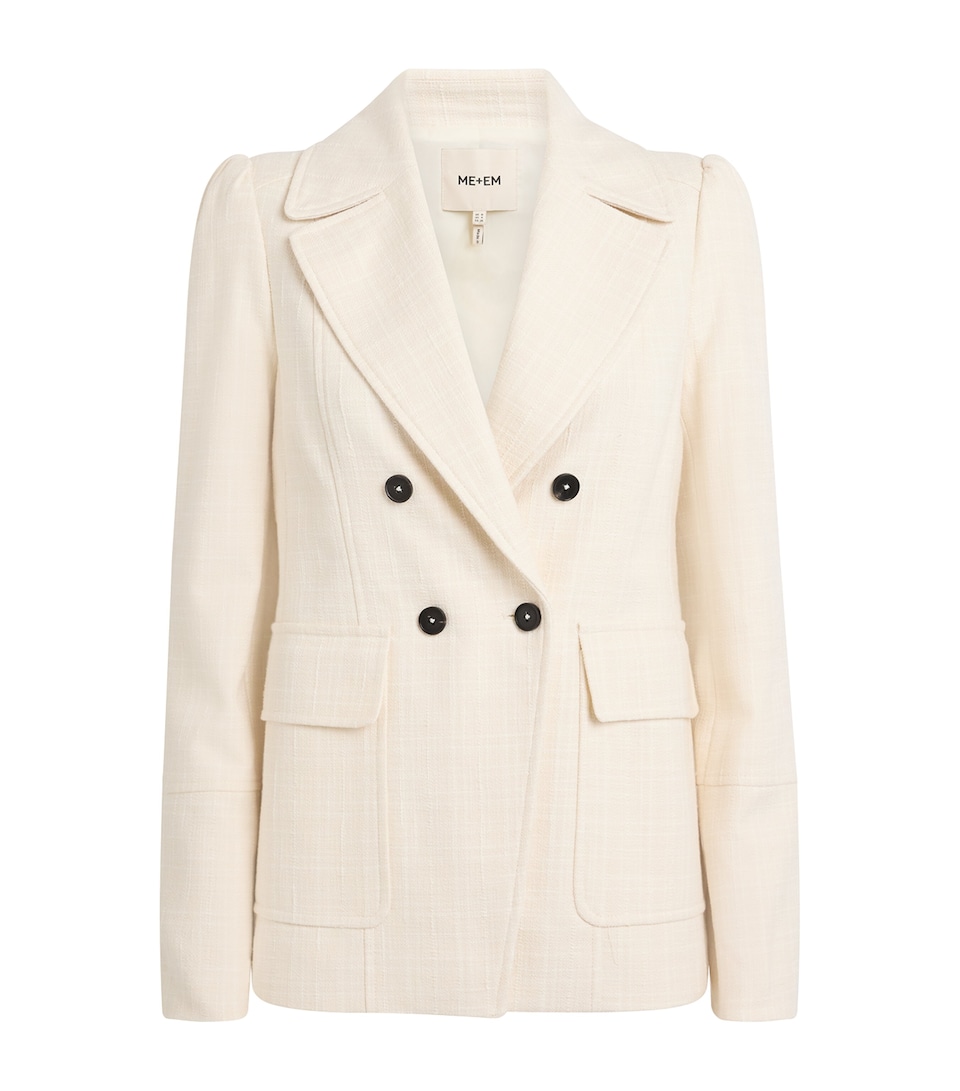 Cotton-Blend Textured Blazer