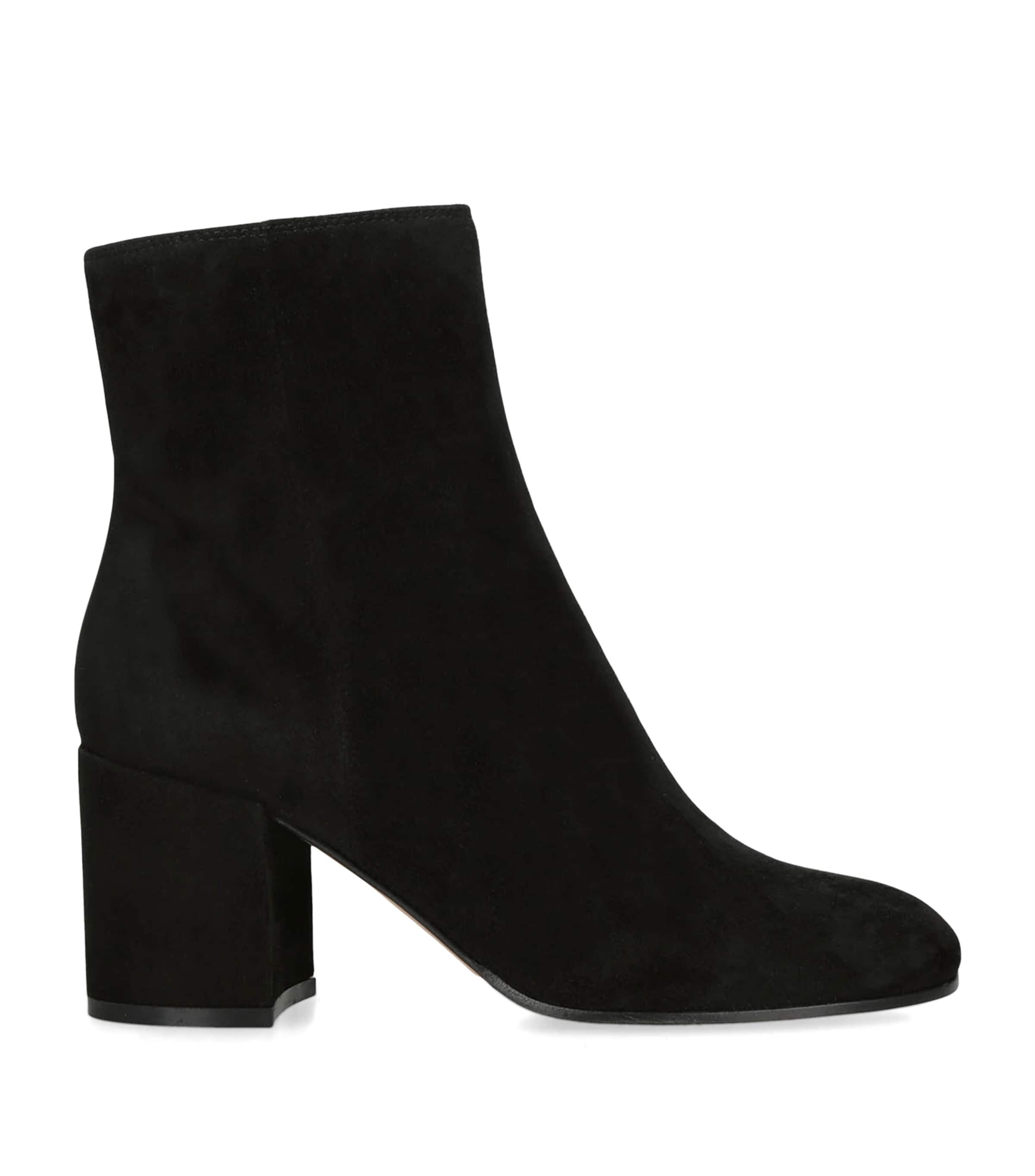 Gianvito Rossi Suede Joelle Ankle Boots 70 Black