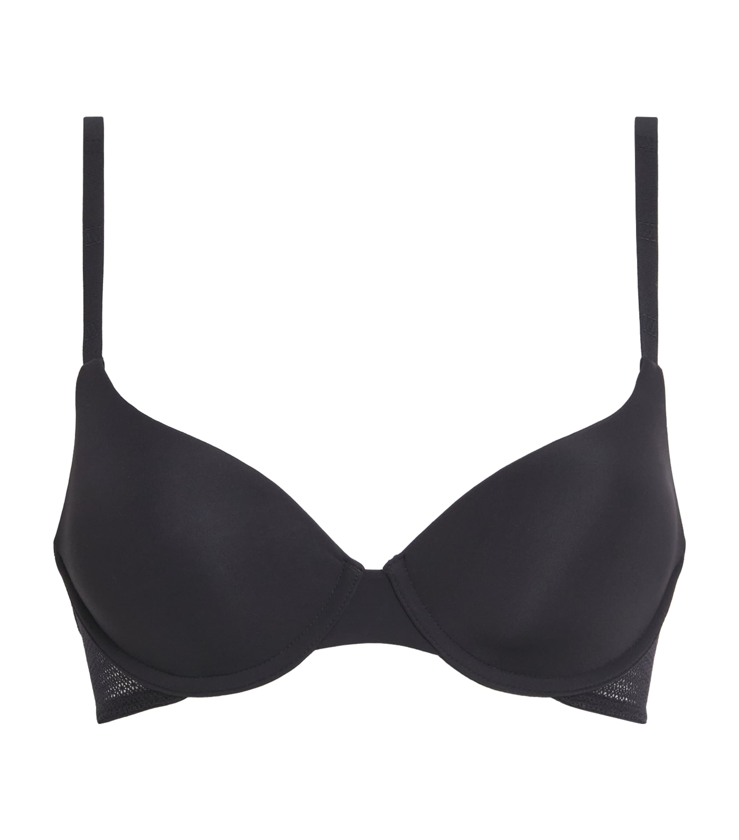 Wolford Womens Lace-Trim Underwired T-Shirt Bra Black