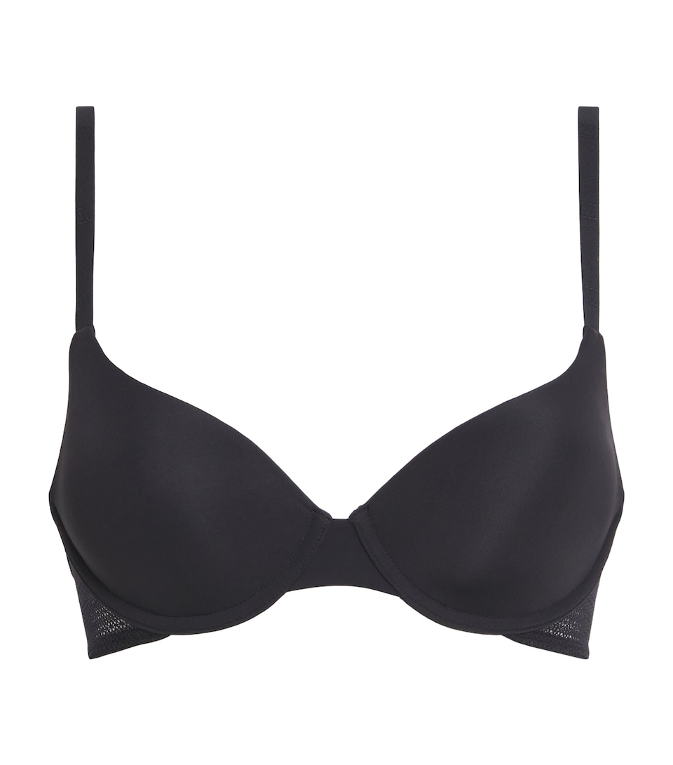 Wolford Womens Lace-Trim Underwired T-Shirt Bra Black