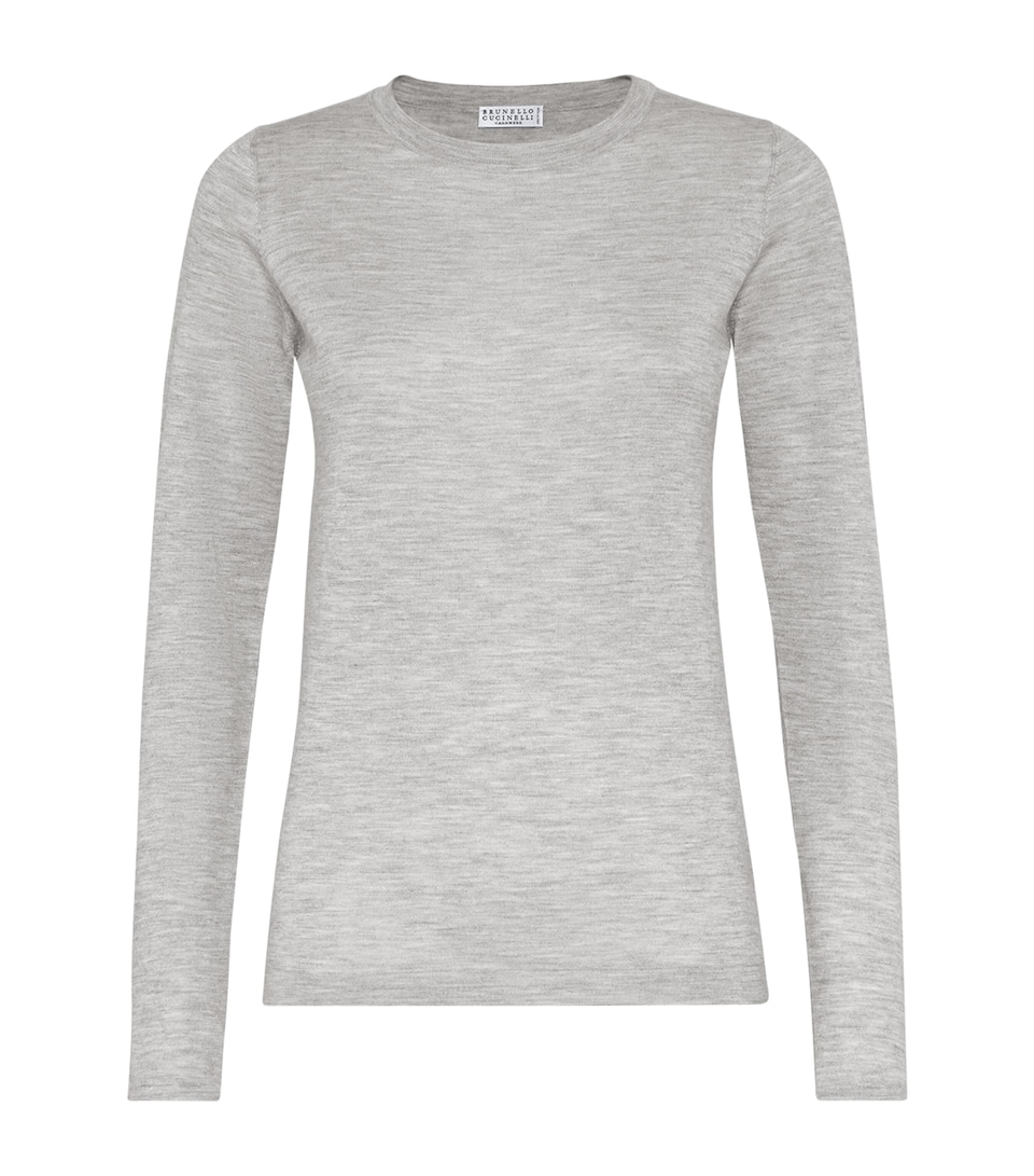 Brunello Cucinelli Womens Cashmere-Silk Sweater
