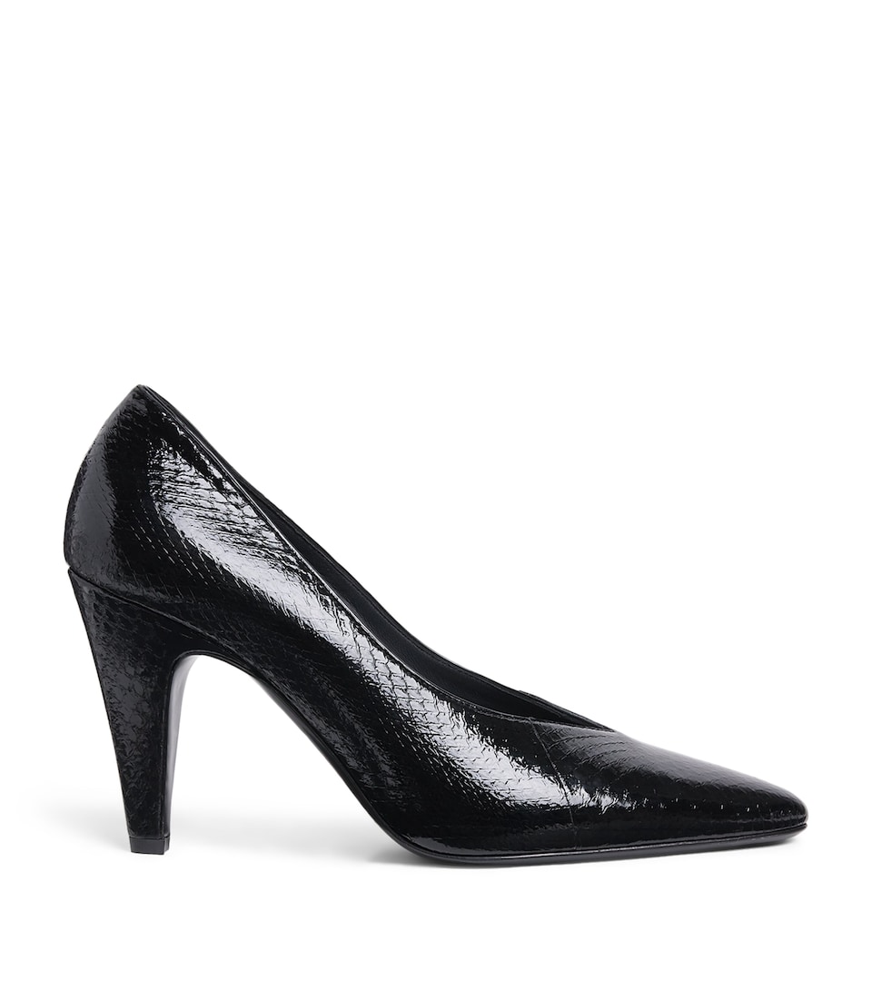 Alaïa Snakeskin Cone Pumps 90 Noir