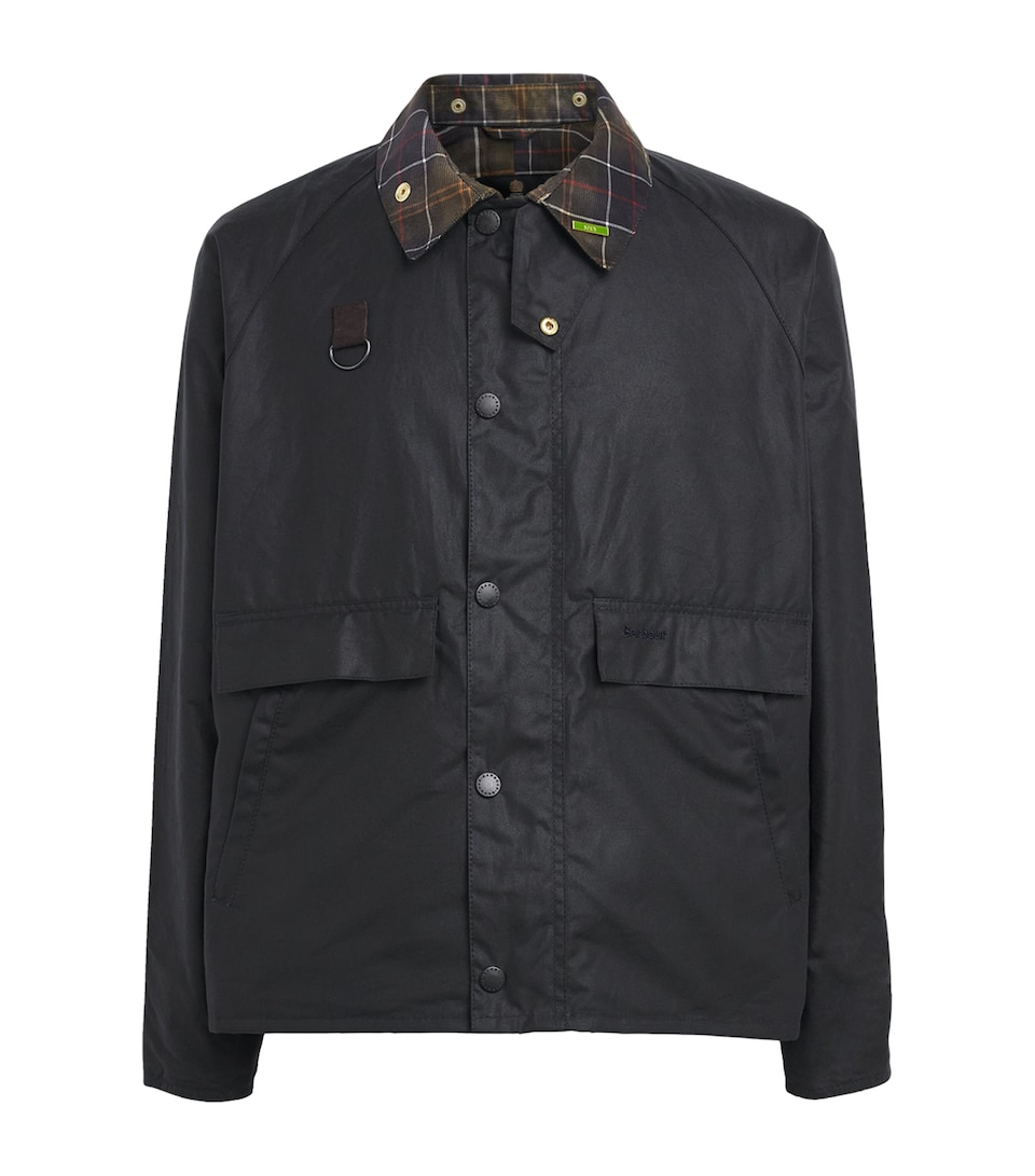 Barbour Mens Waxed Cotton Icons Spey Jacket Navy