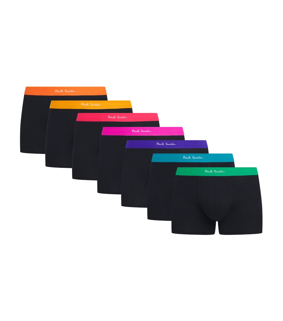 Paul Smith Mens Stretch-Organic Cotton Trunks (Pack of 7)