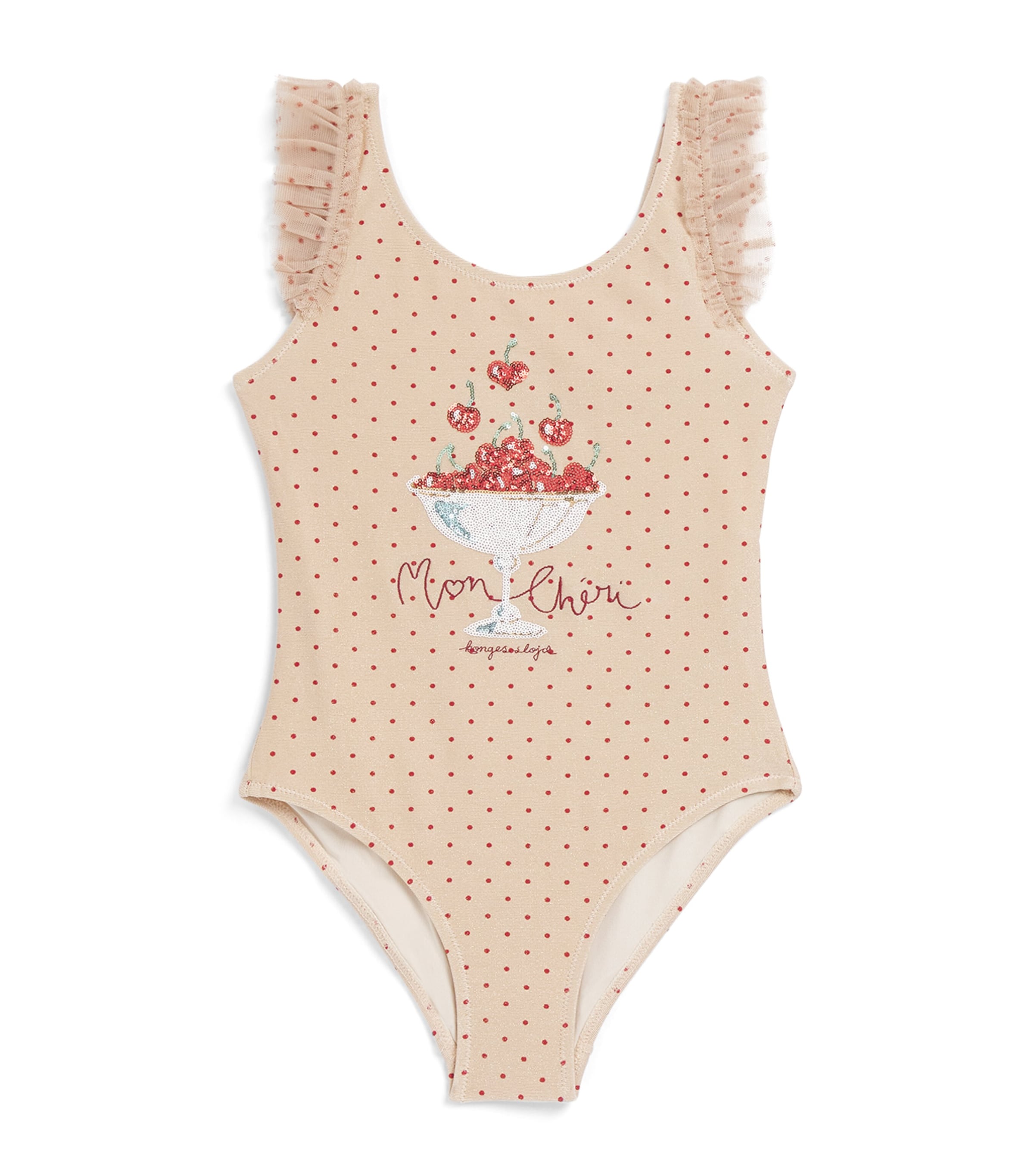 KONGES SLOJD Embellished Polka-Dot Amandine Swimsuit (6 Months-10 Years) Emboldened