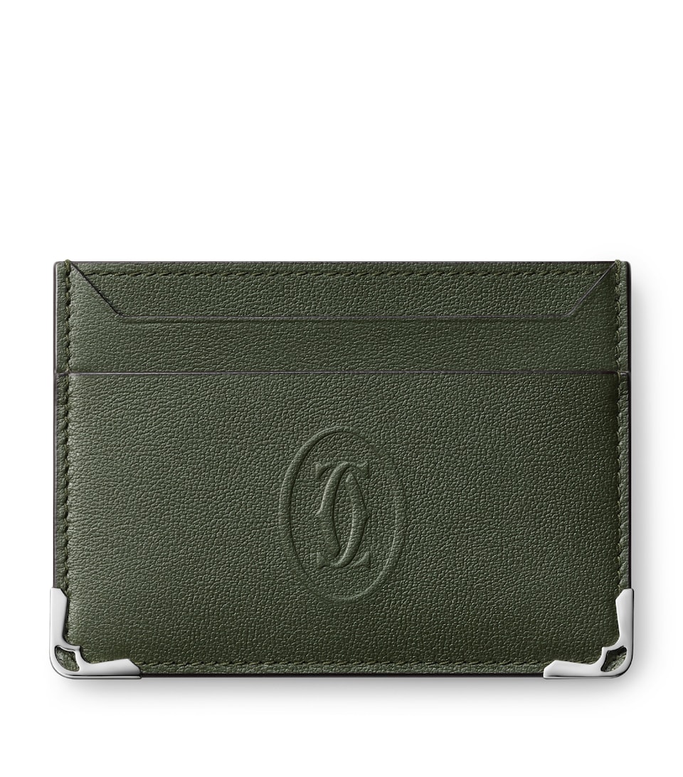 Cartier Leather Must de Cartier Card Holder Green