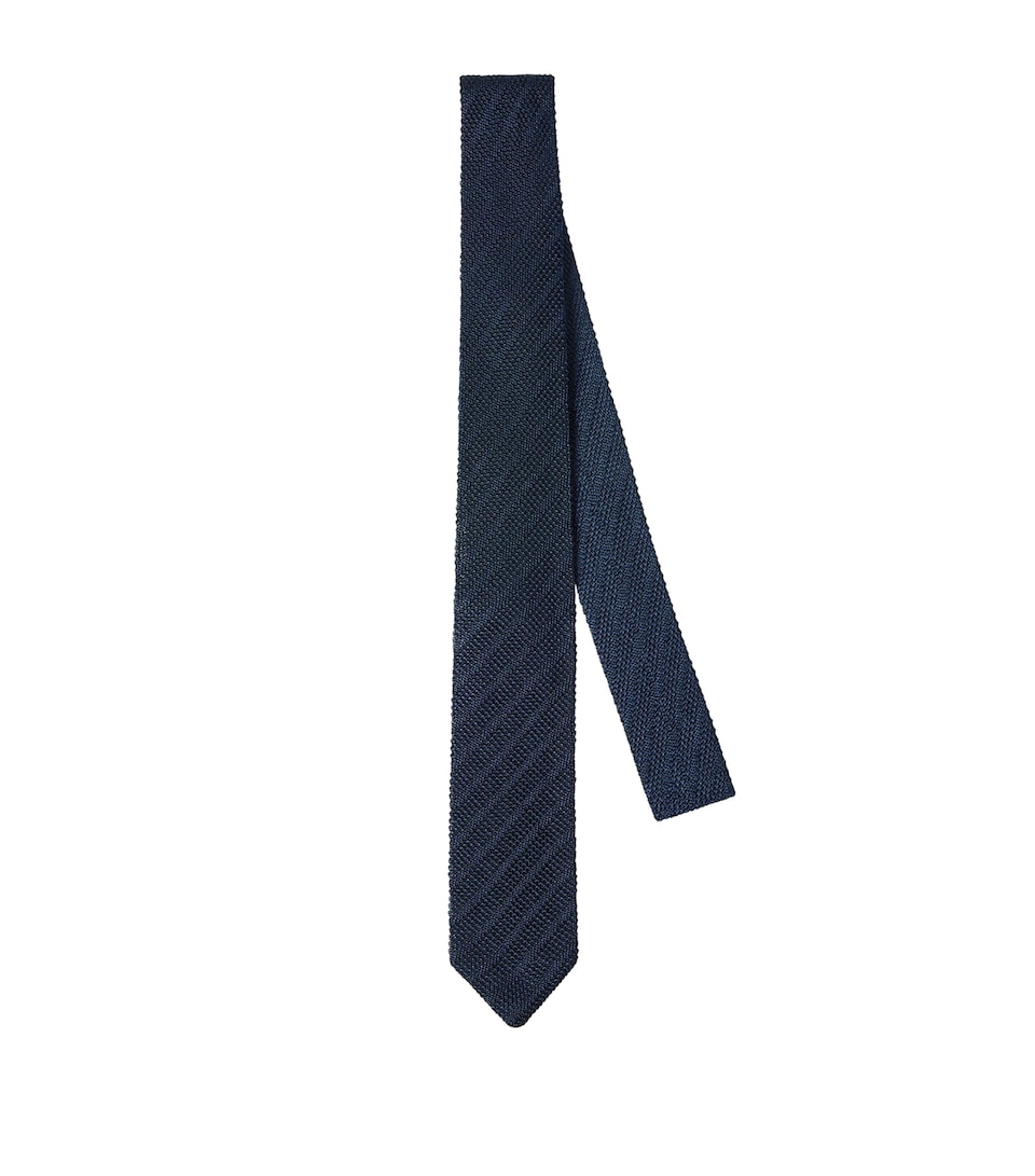 Brunello Cucinelli Silk Knitted Striped Tie