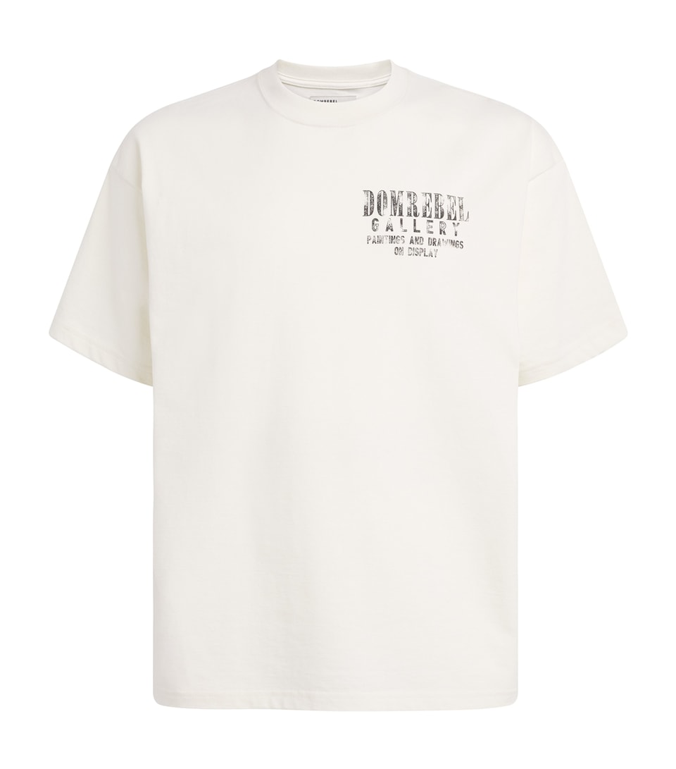 DOMREBEL Mens Cotton Gallery T-Shirt Old White