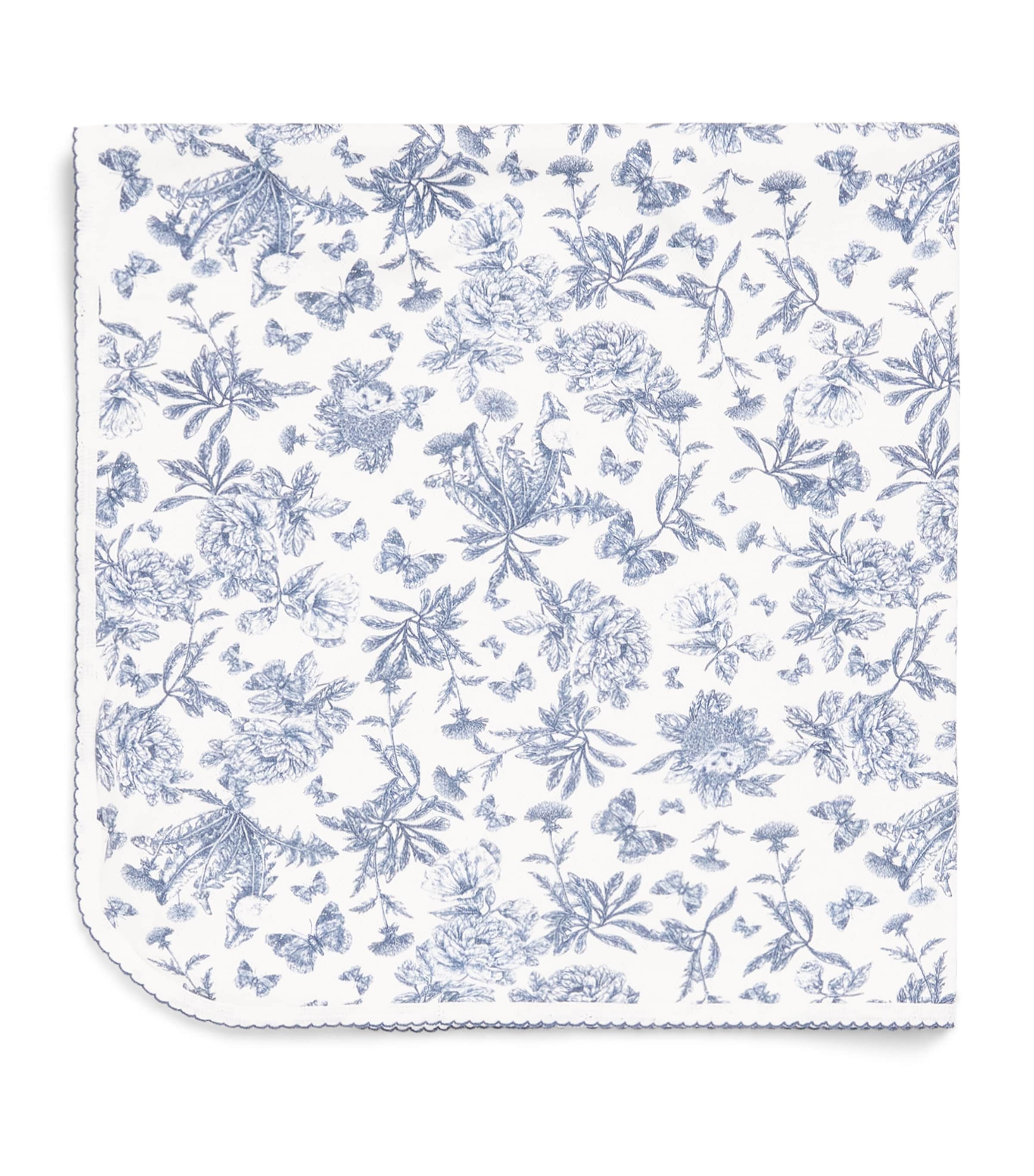 Tartine et Chocolat Cotton Toile de Jouy Blanket