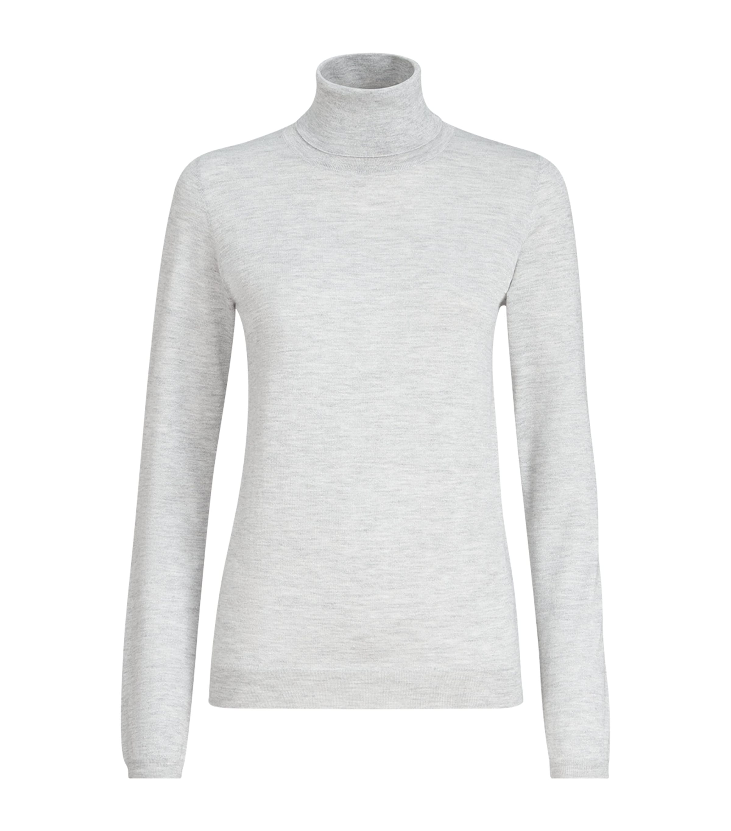 Brunello Cucinelli Womens Cashmere-Silk-Blend Rollneck Sweater