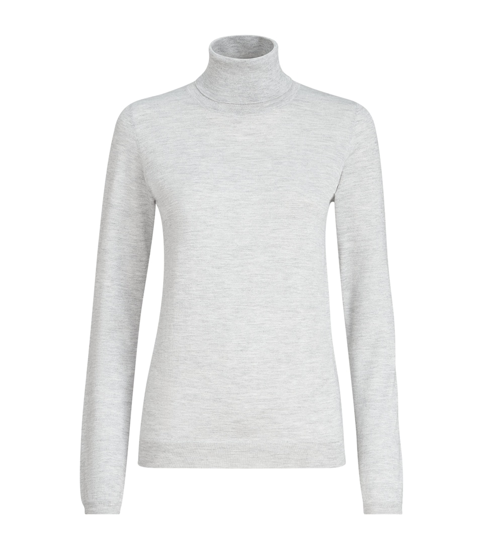 Brunello Cucinelli Womens Cashmere-Silk-Blend Rollneck Sweater