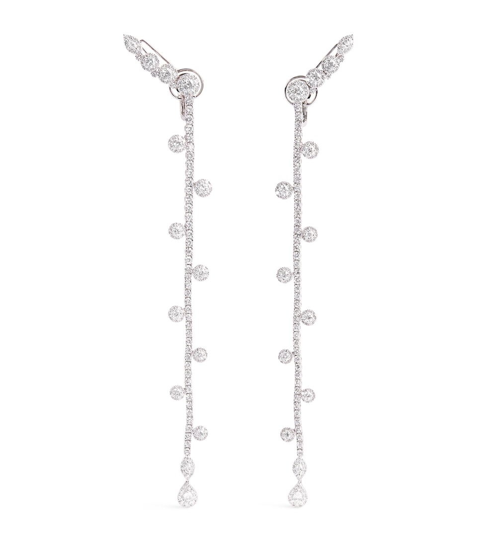 White Gold and Diamond Y-Couture Drop Earrings