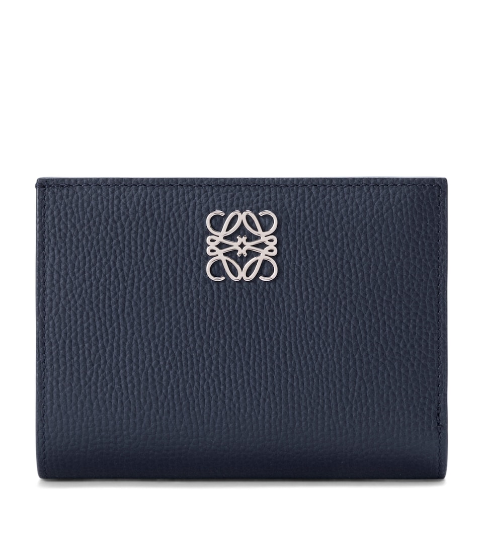 LOEWE Leather Anagram Compact Wallet Deep Navy