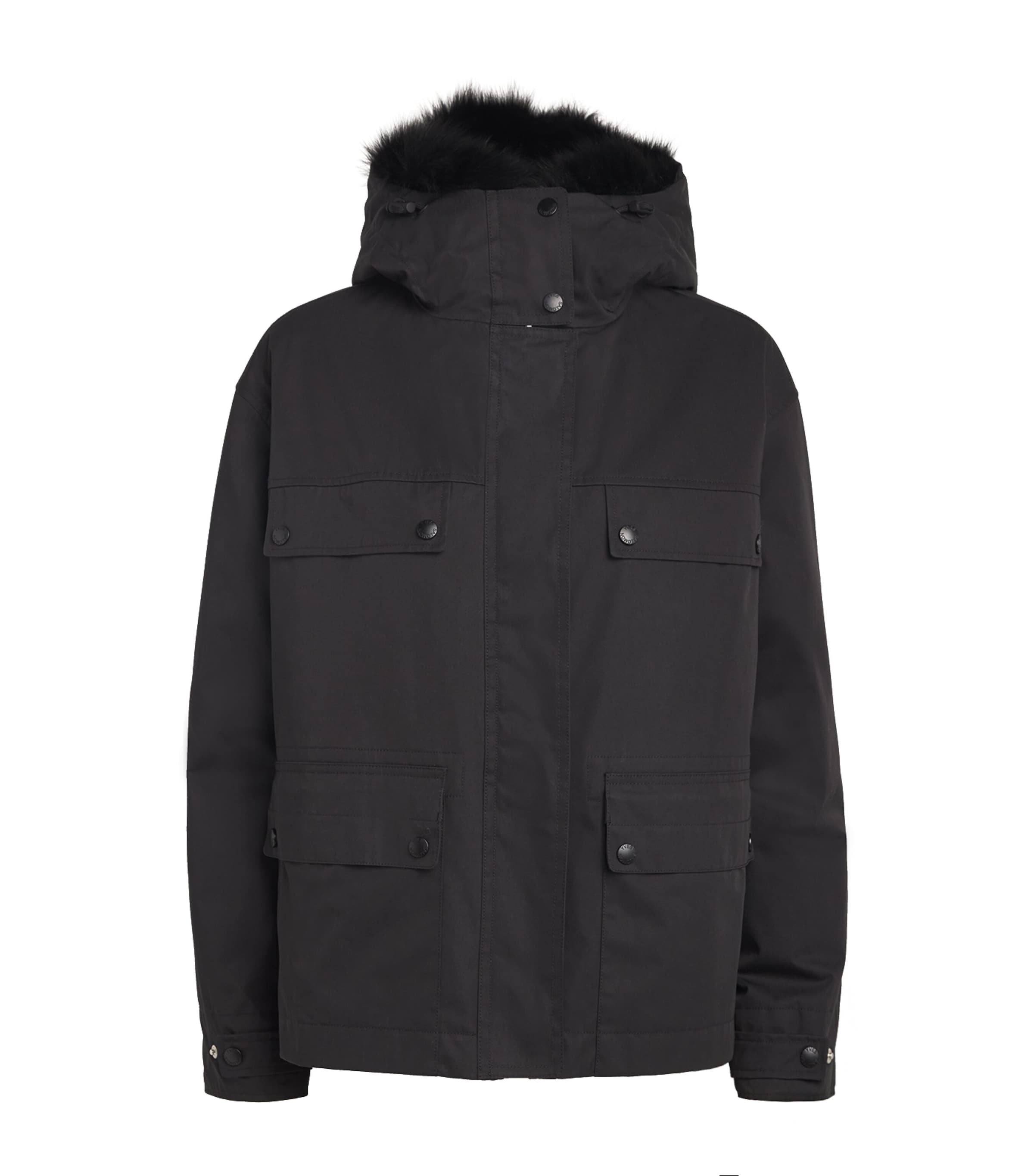 Yves Salomon Womens Rabbit Fur-Lined Parka Coat