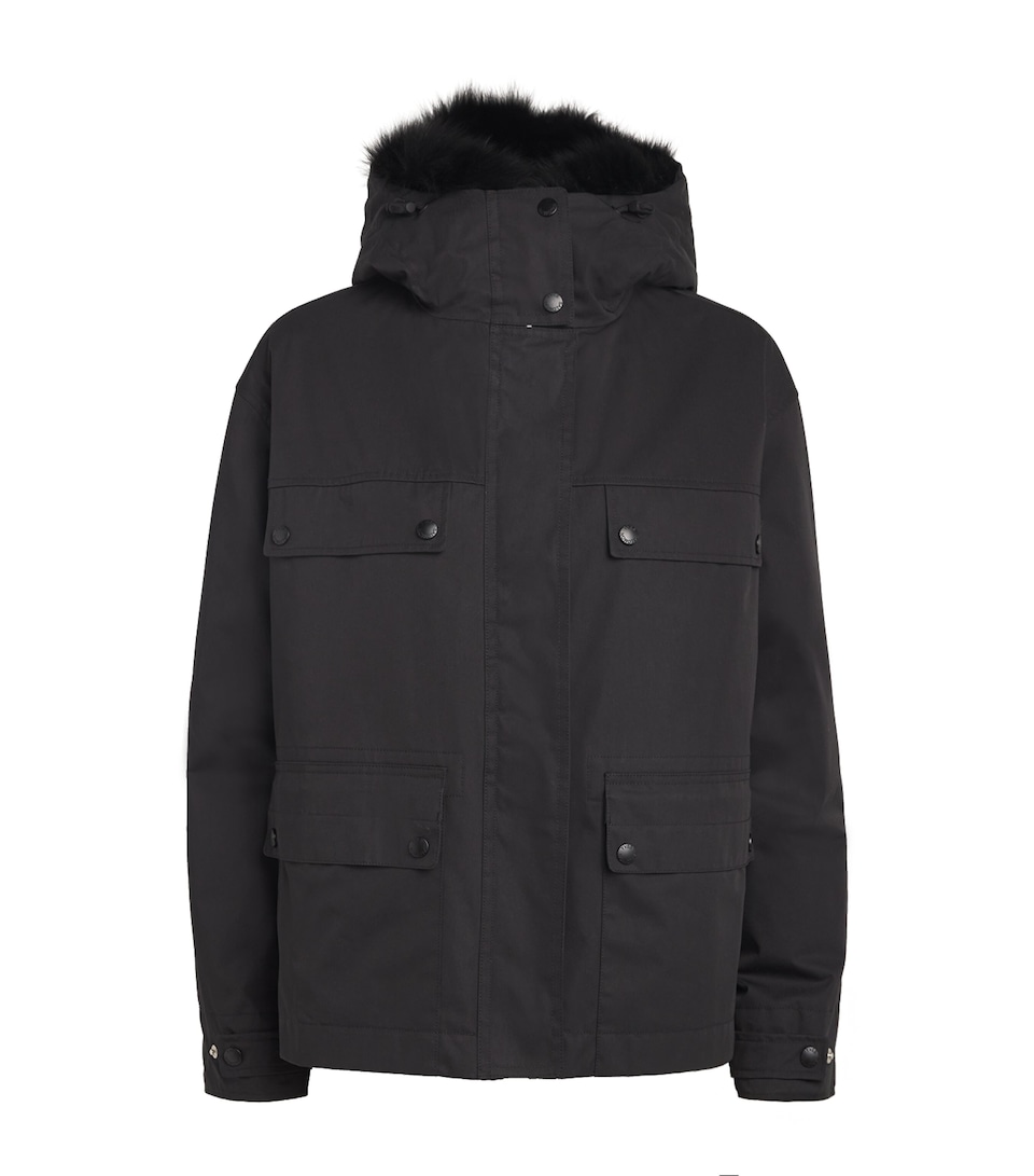 Yves Salomon Womens Rabbit Fur-Lined Parka Coat
