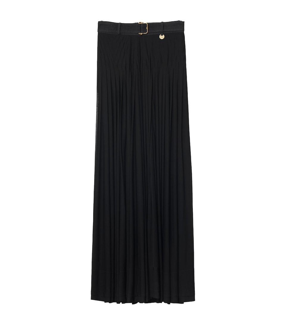 Pleated Maxi Skirt