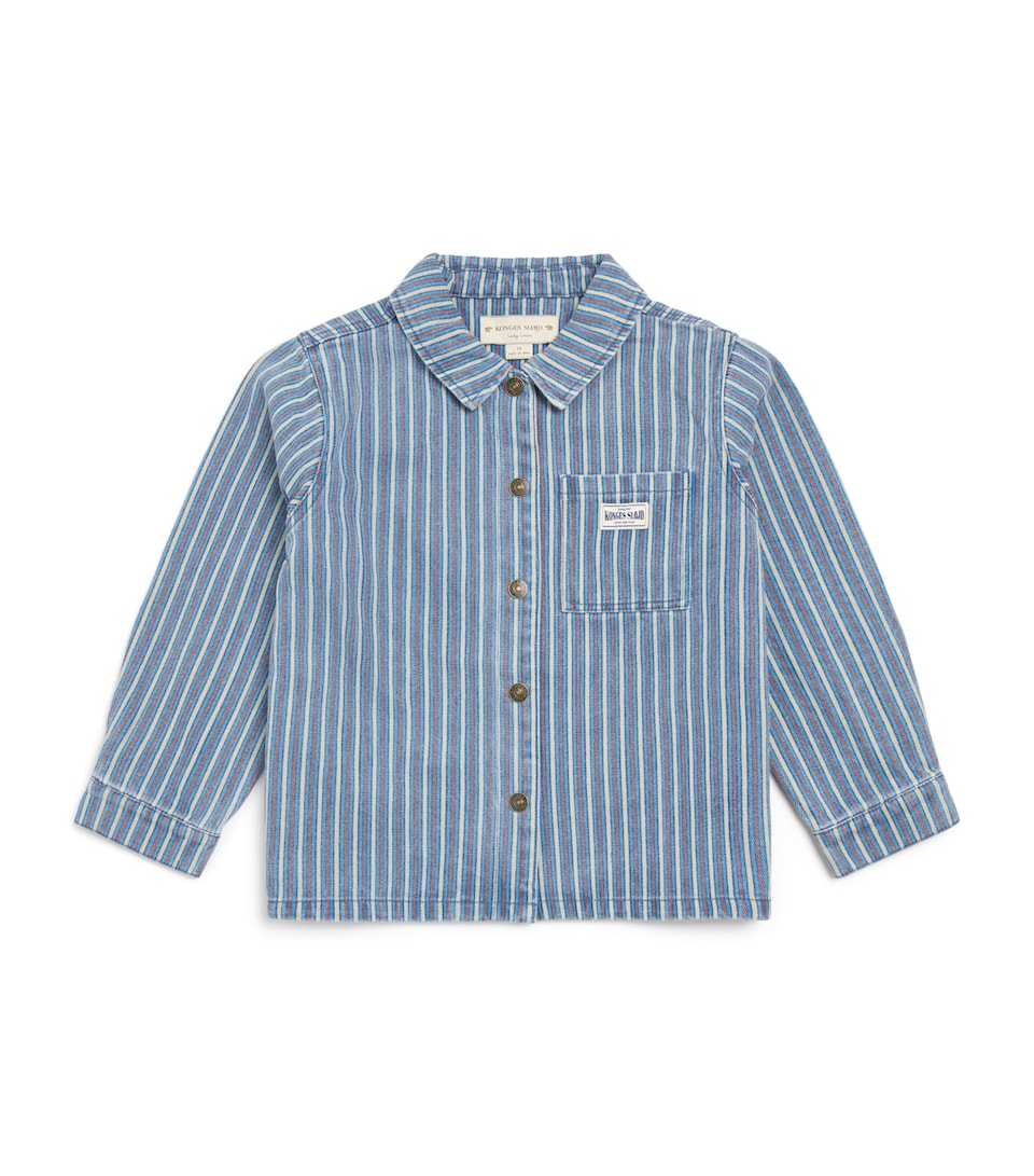 KONGES SLOJD Stripe Magot Denim Shirt (9 Months-10 Years) Bleu