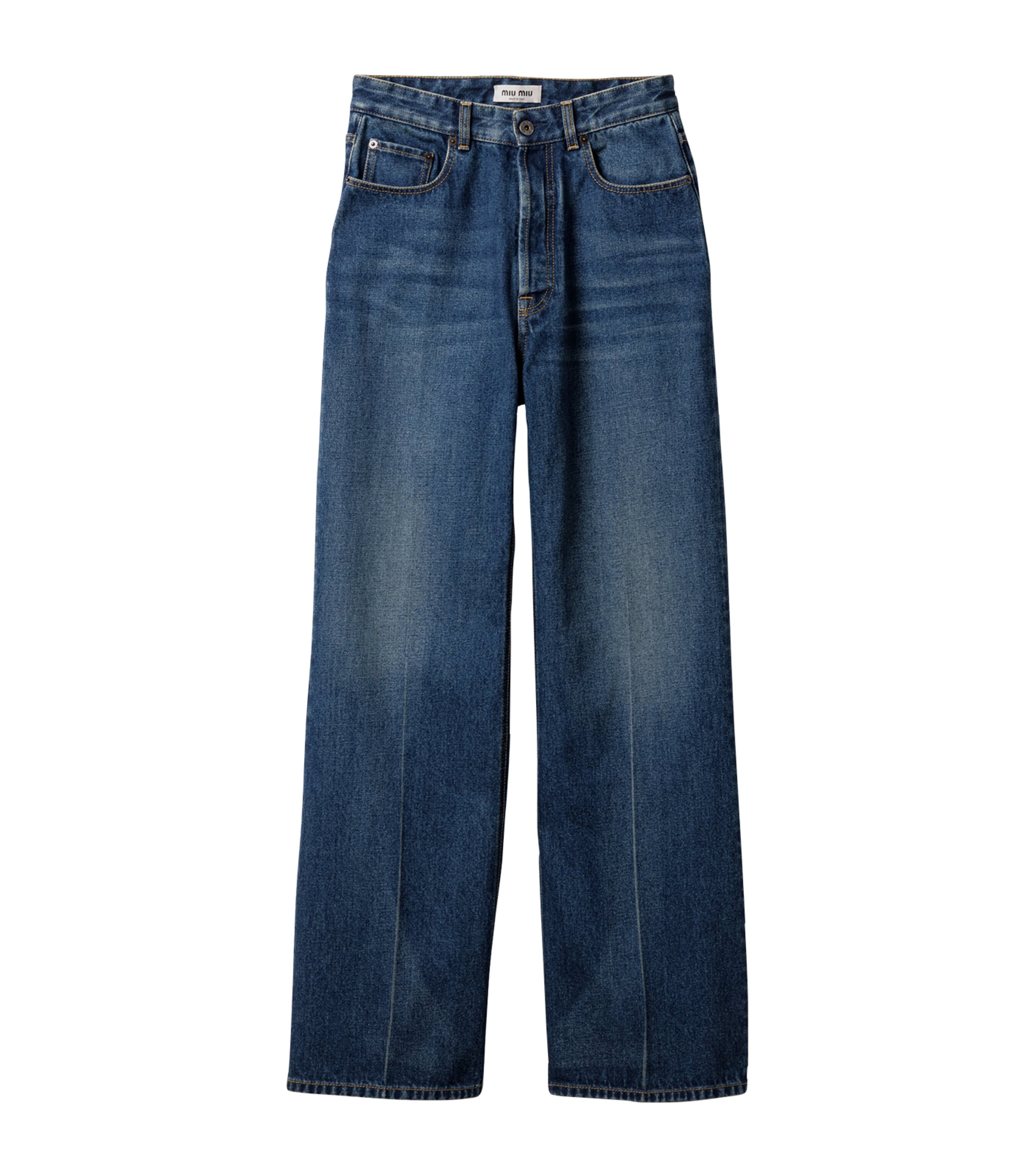 Balenciaga High-Rise Wide-Leg Ripped Jeans | Harrods US