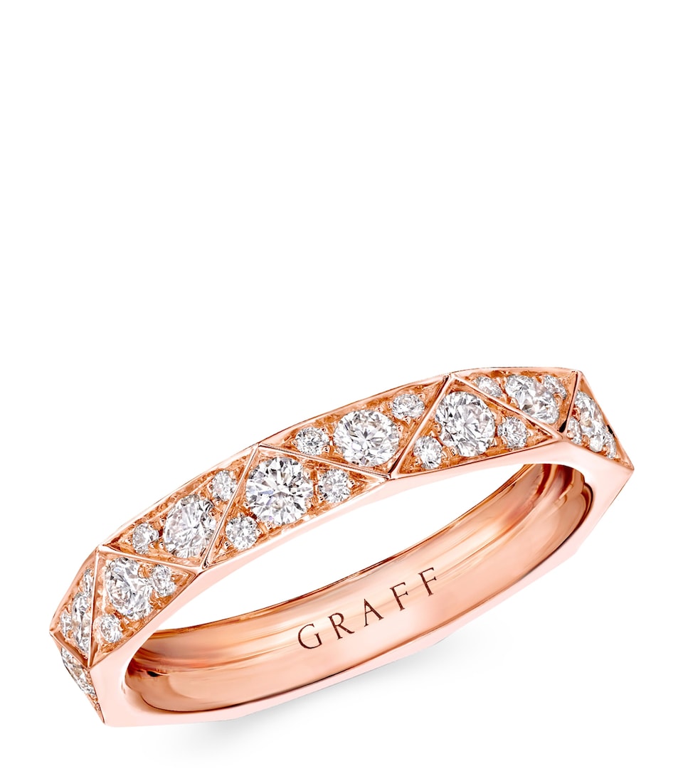 Graff Rose Gold and Diamond LG Signature Ring Rose Gold