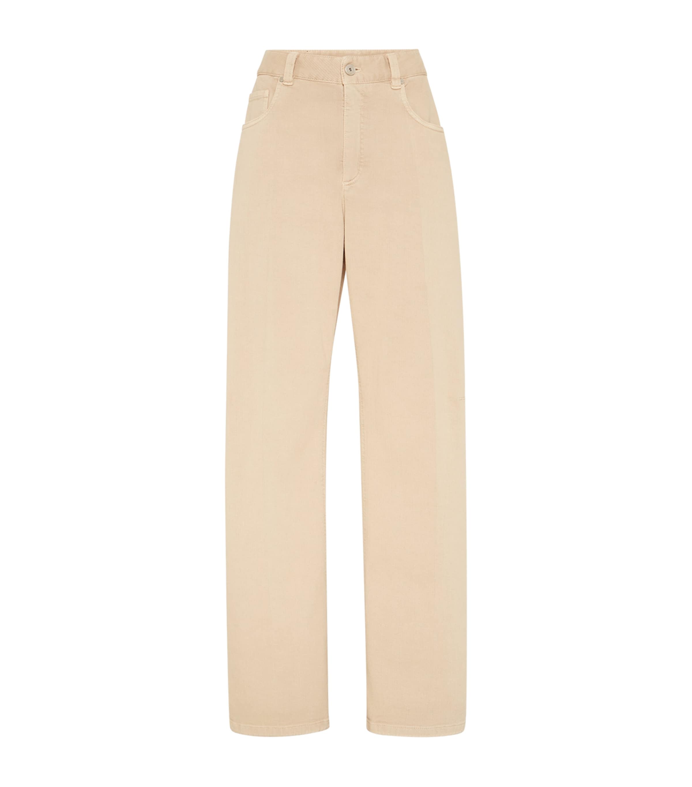 Garment-Dyed Wide-Leg Jeans