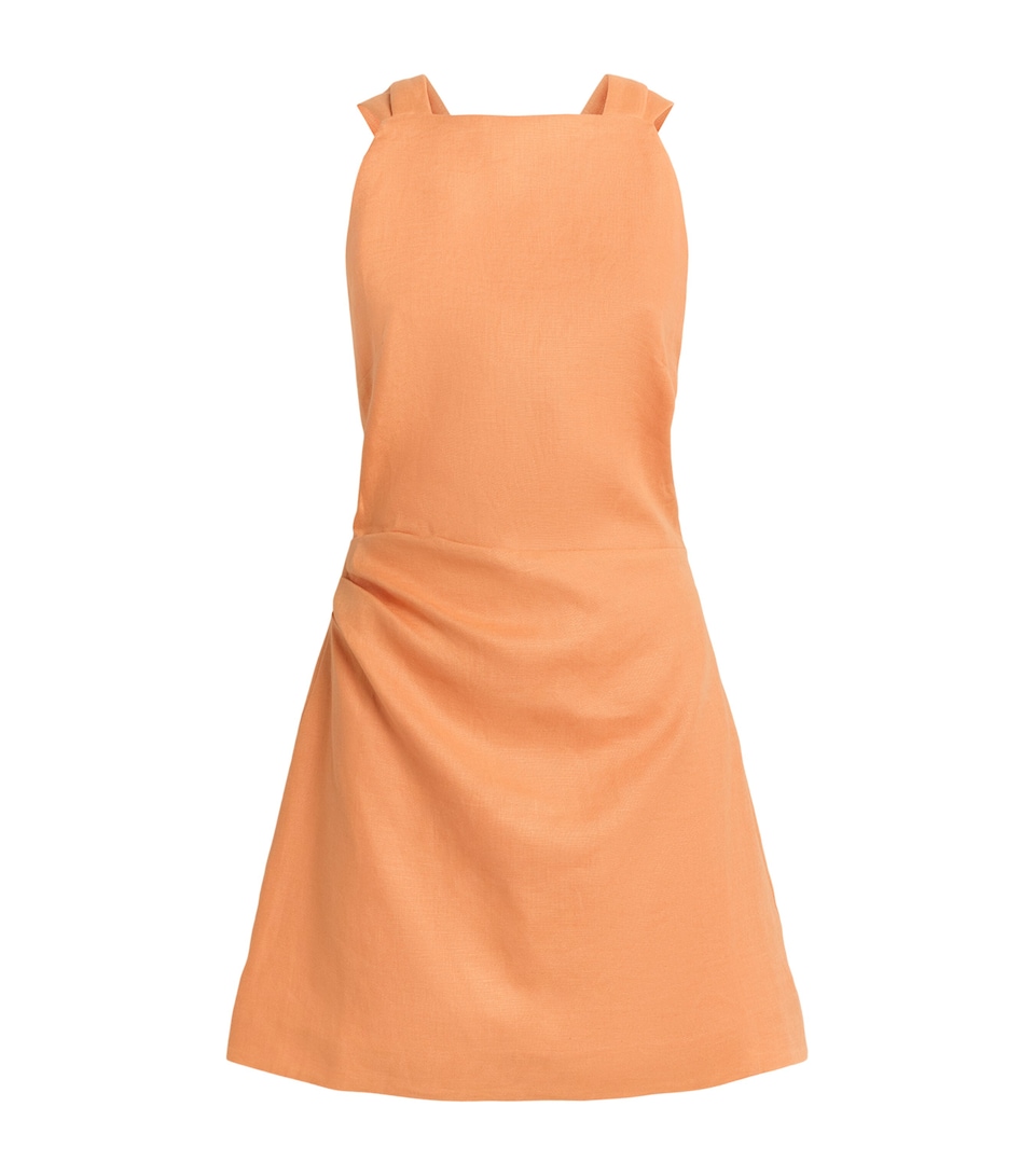 SIR. Womens Linen Thora Mini Dress Orange