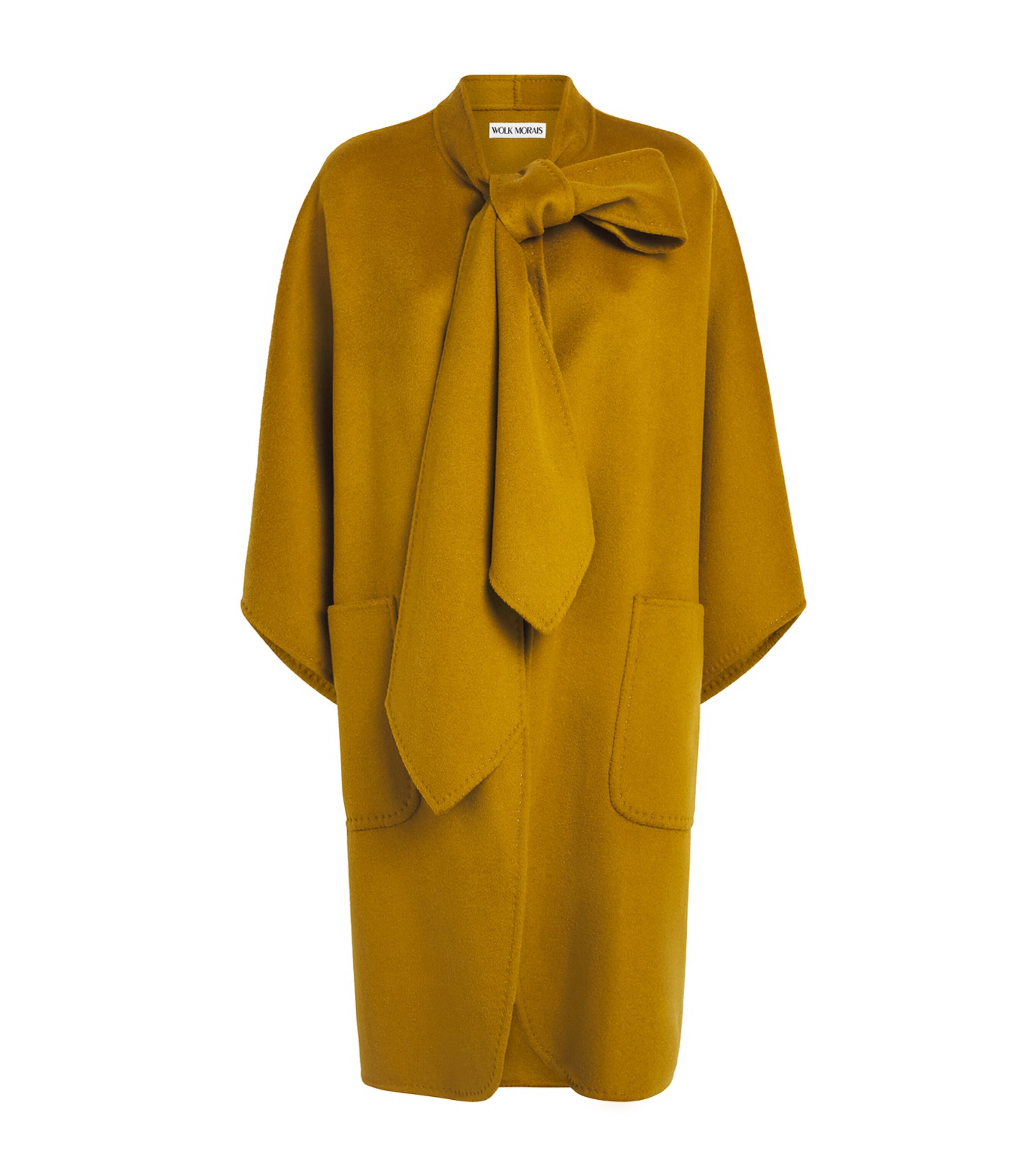 Wolk Morais Womens Cashmere Belleville Trench Coat Chartreuse