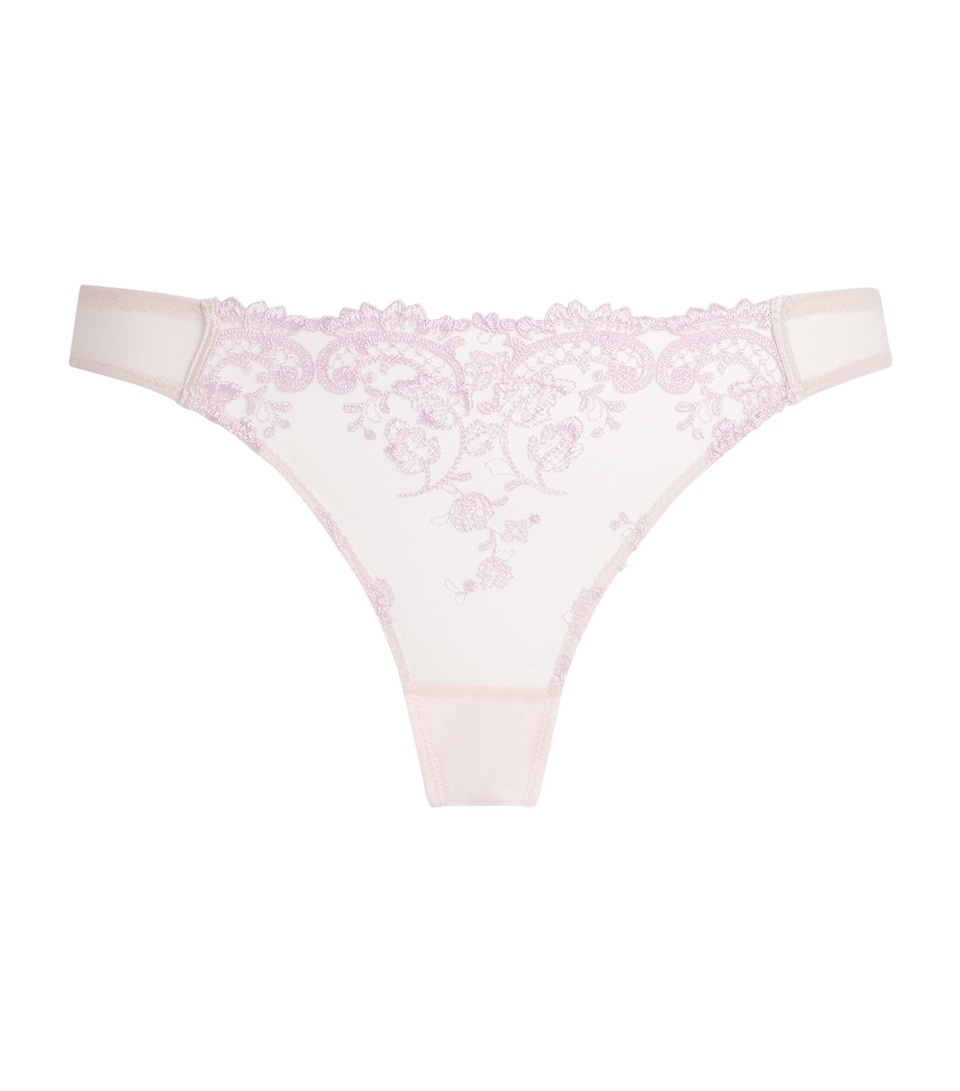 Kiki de Montparnasse Womens Lace Juliette Thong Blossom