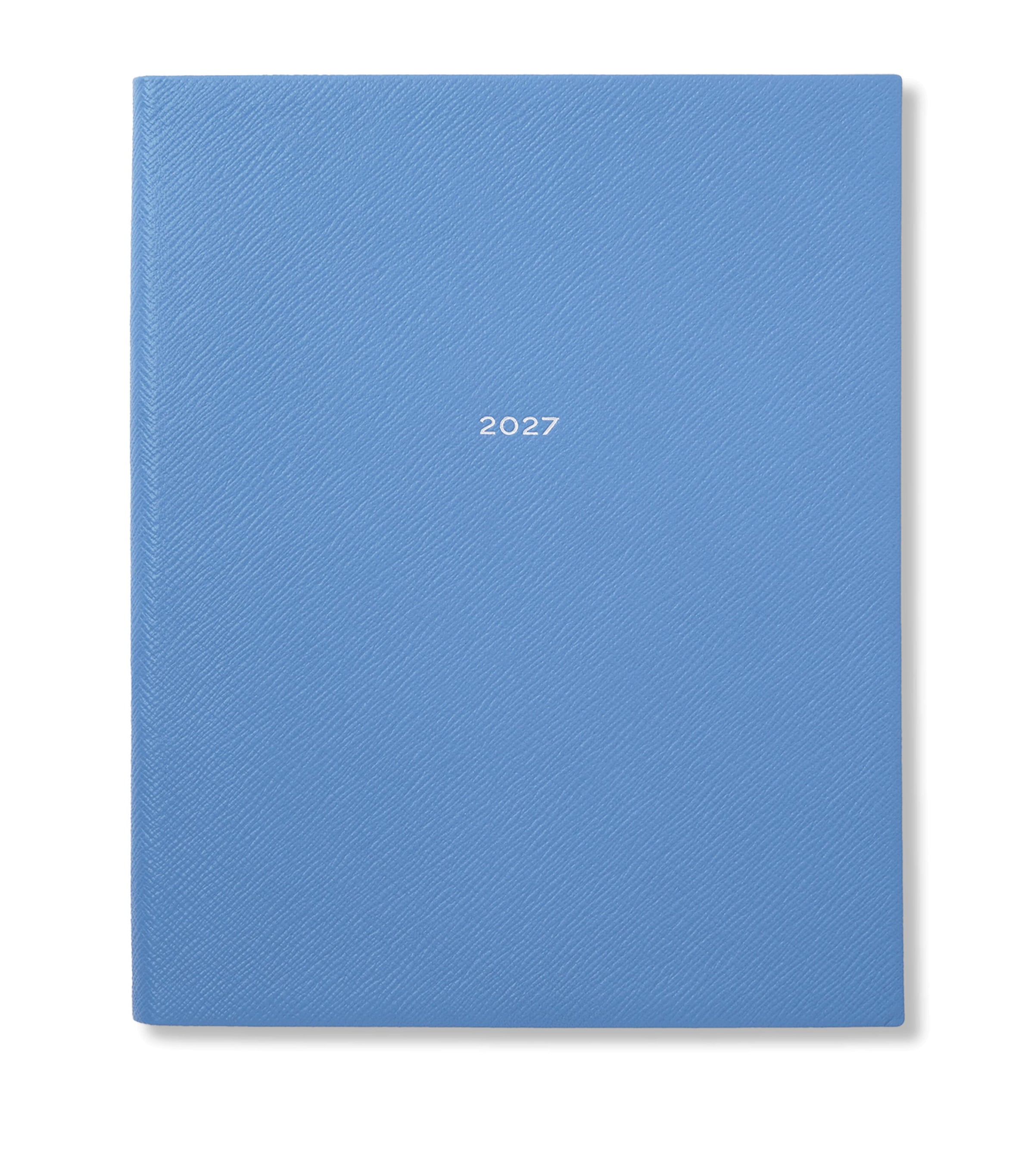 Smythson Leather Portobello Weekly Diary 2027 Nile Blue