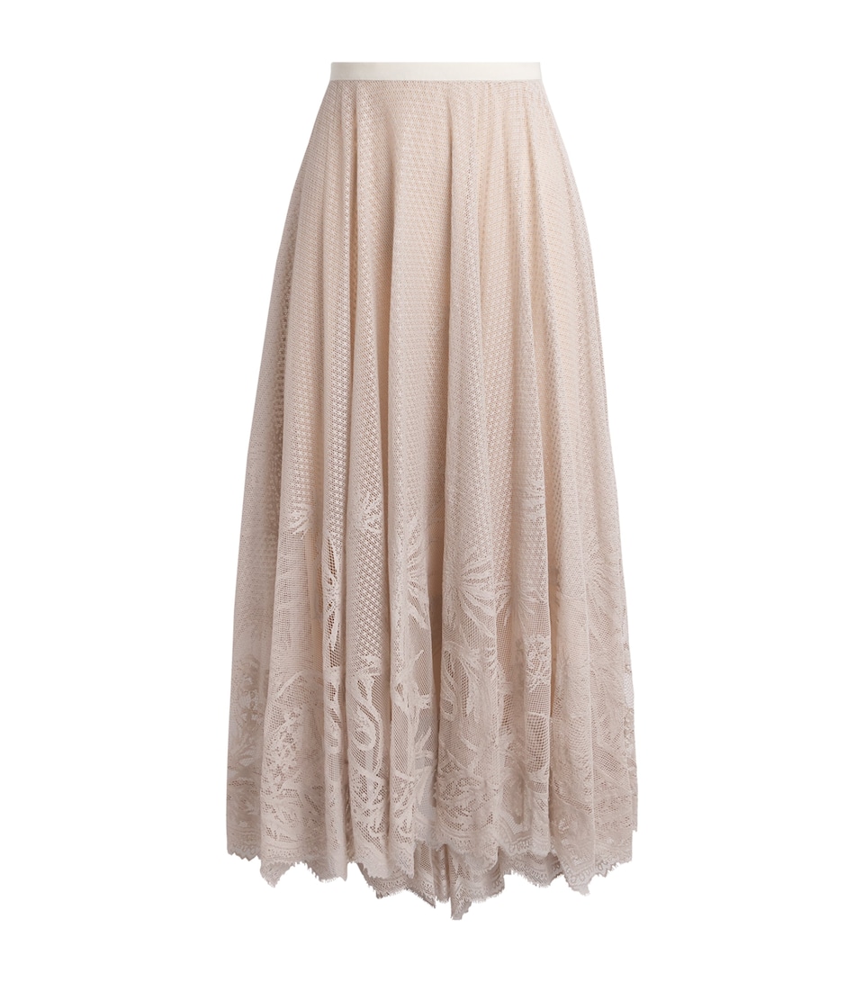 Fabiana Filippi Womens Lace Jacquard Maxi Skirt Casha