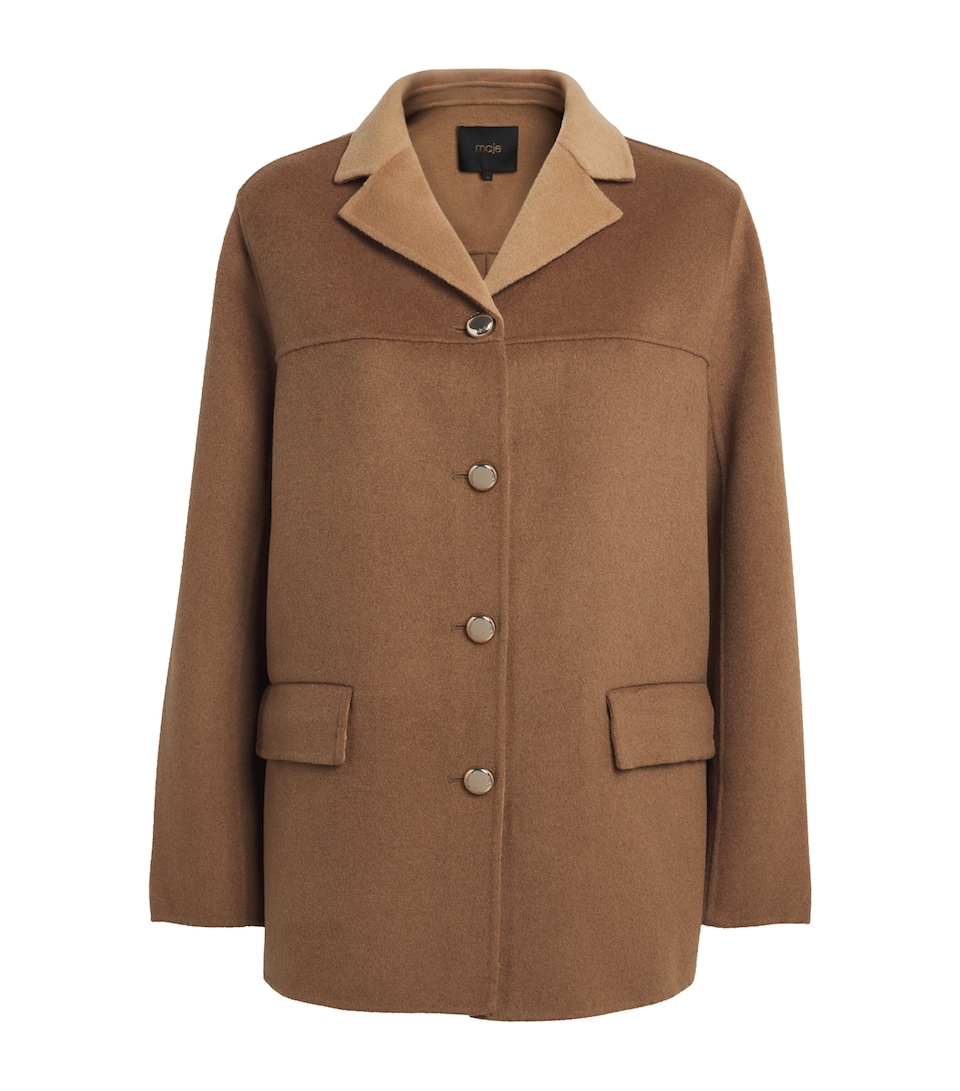 Wool-Blend Double-Faced Coat