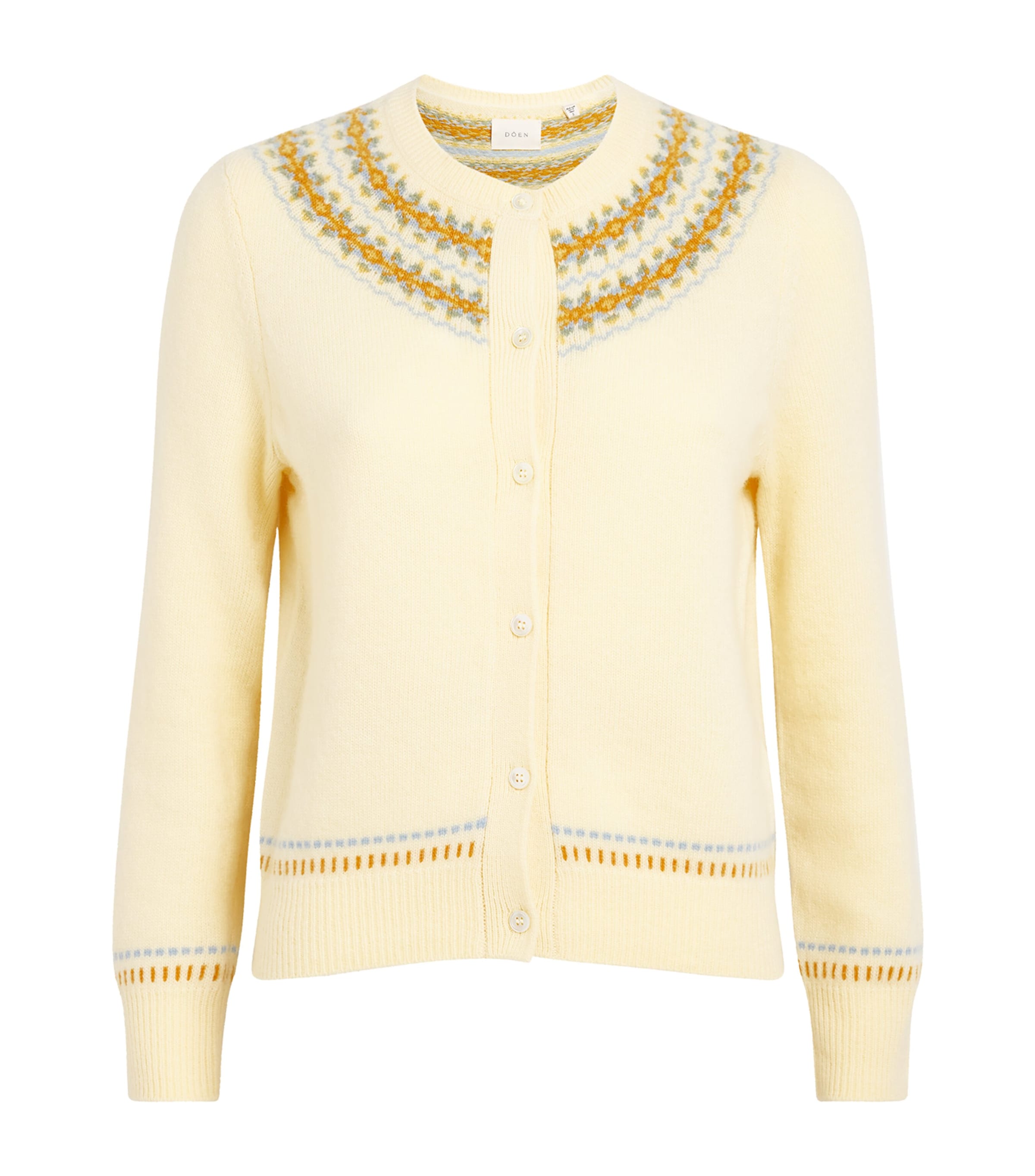 DÔEN Womens Wool-Blend Olympe Cardigan Gateau