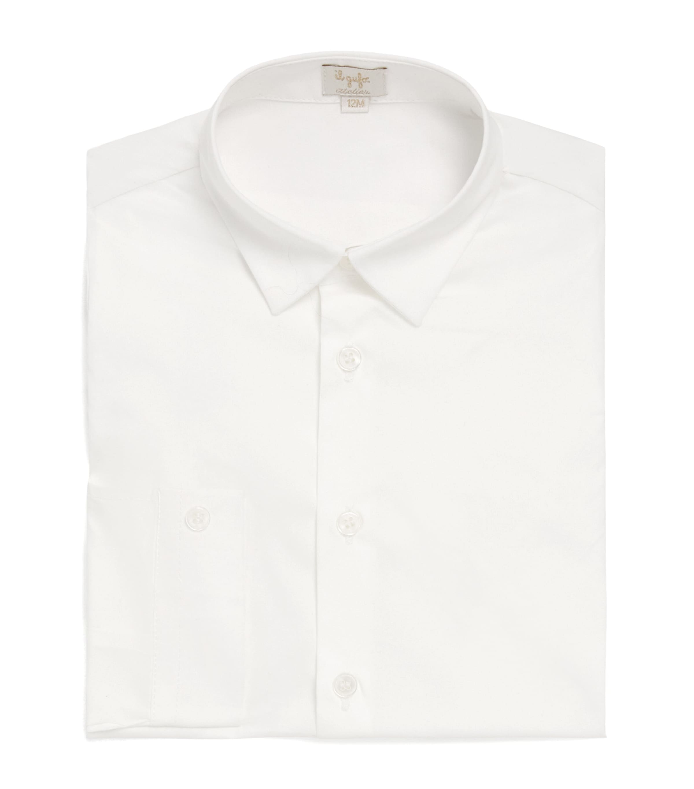 Il Gufo Stretch-Cotton Shirt (12-36 Months) White
