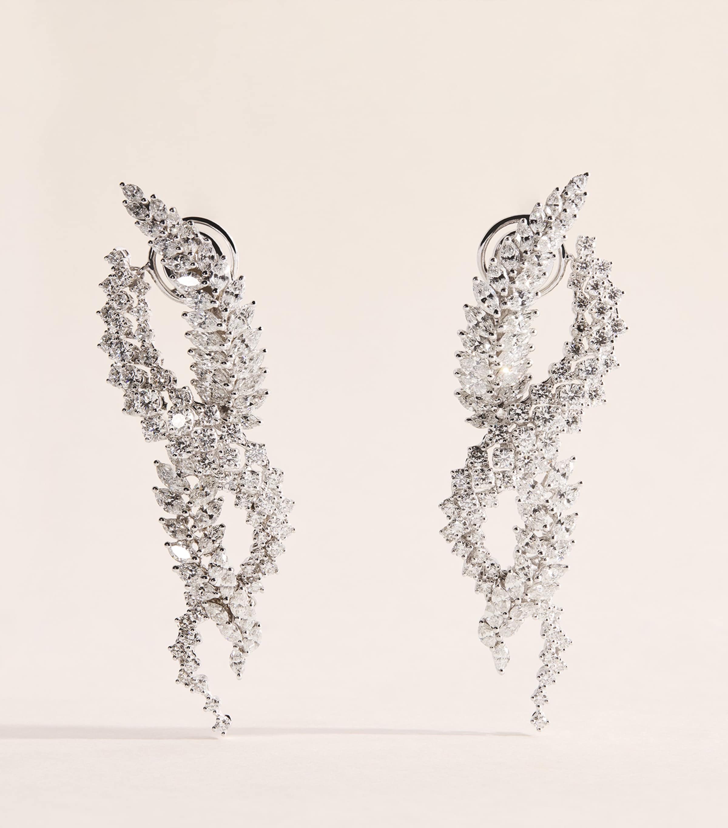 Yeprem White Gold and Diamond Y-Couture Earrings White Gold