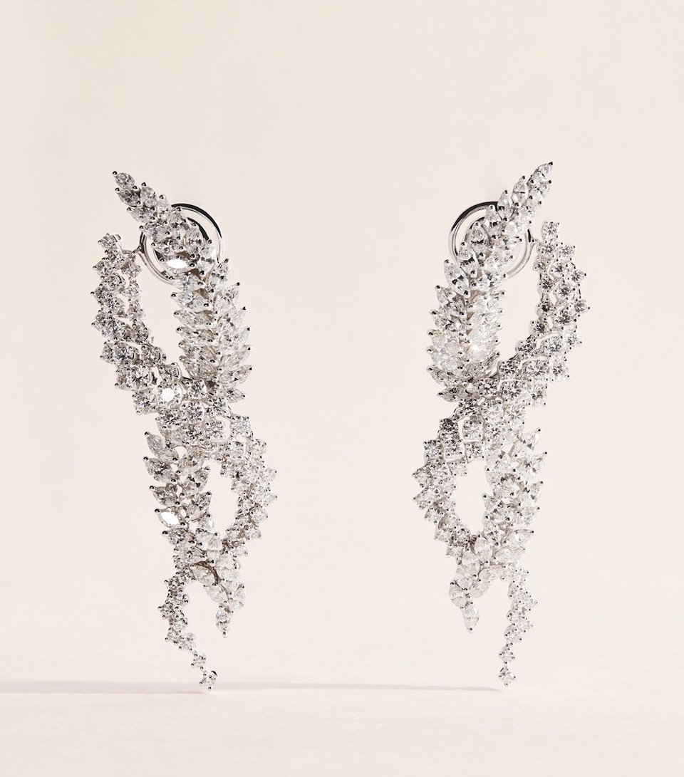 Yeprem White Gold and Diamond Y-Couture Earrings White Gold