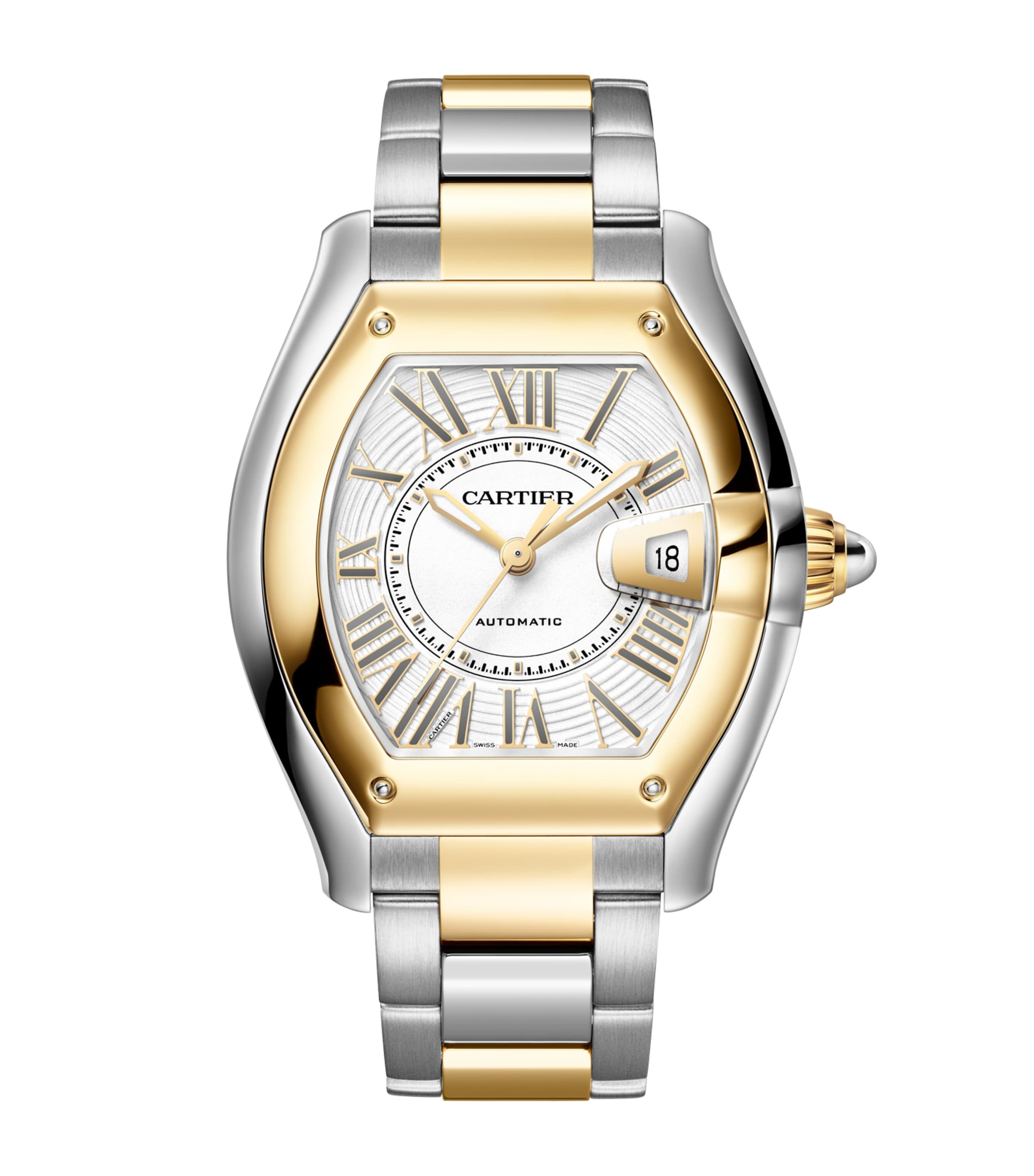 Cartier Yellow Gold and Stainless Steel Roadster Watch 38.8mm Yellow Gold Steel
