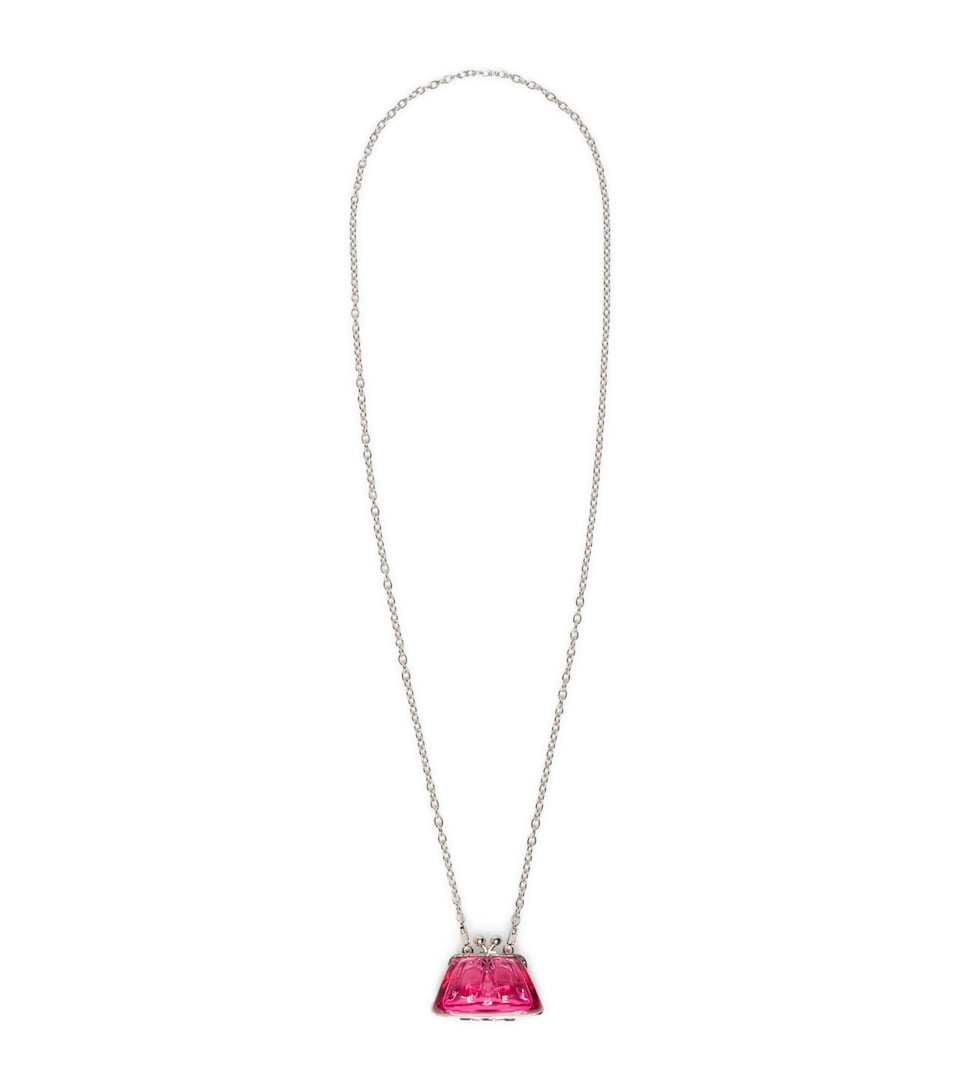 Weekend Max Mara Pasticcino Bag Pendant Necklace Pink