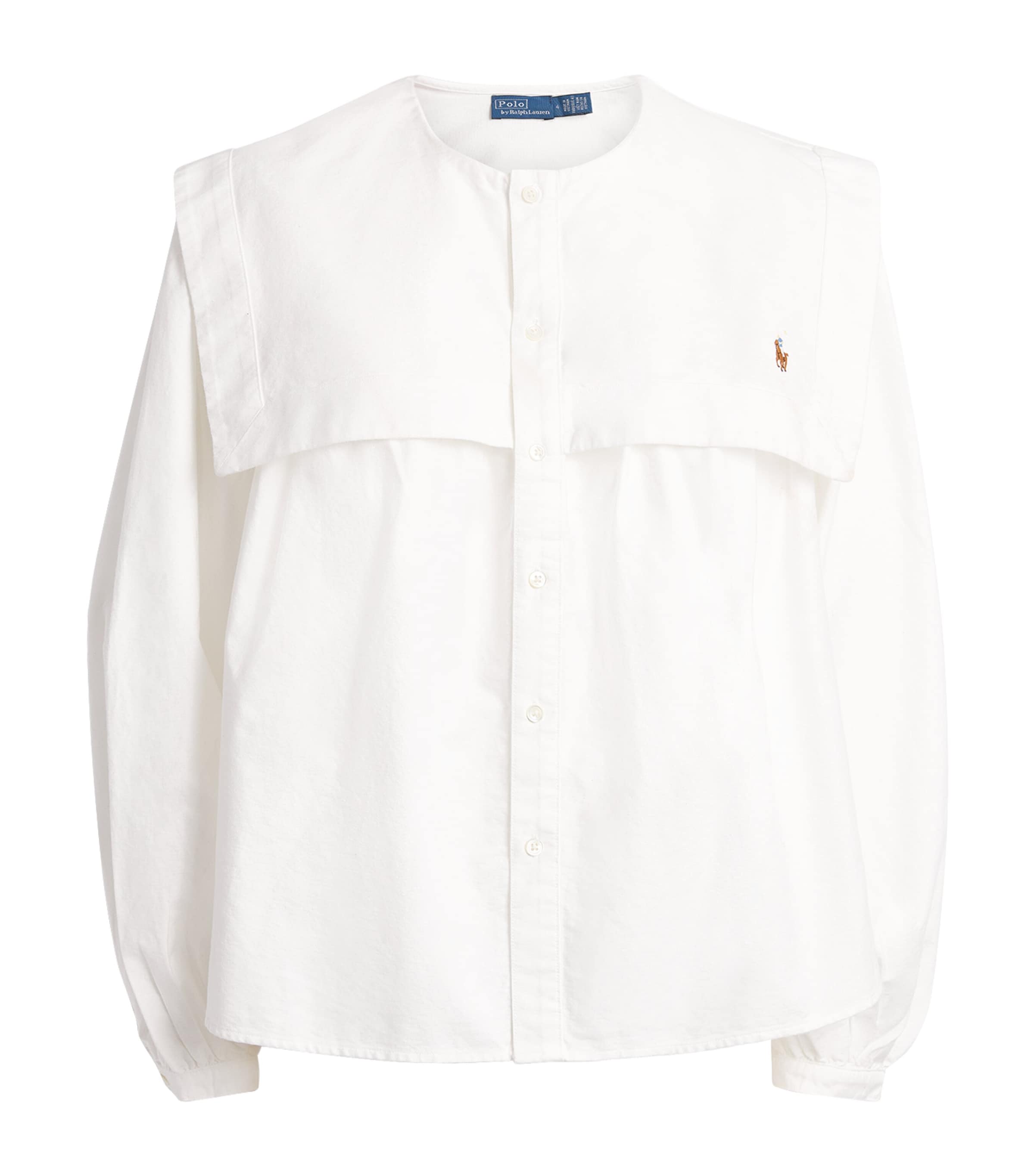 Cotton Yoke-Overlay Oxford Shirt