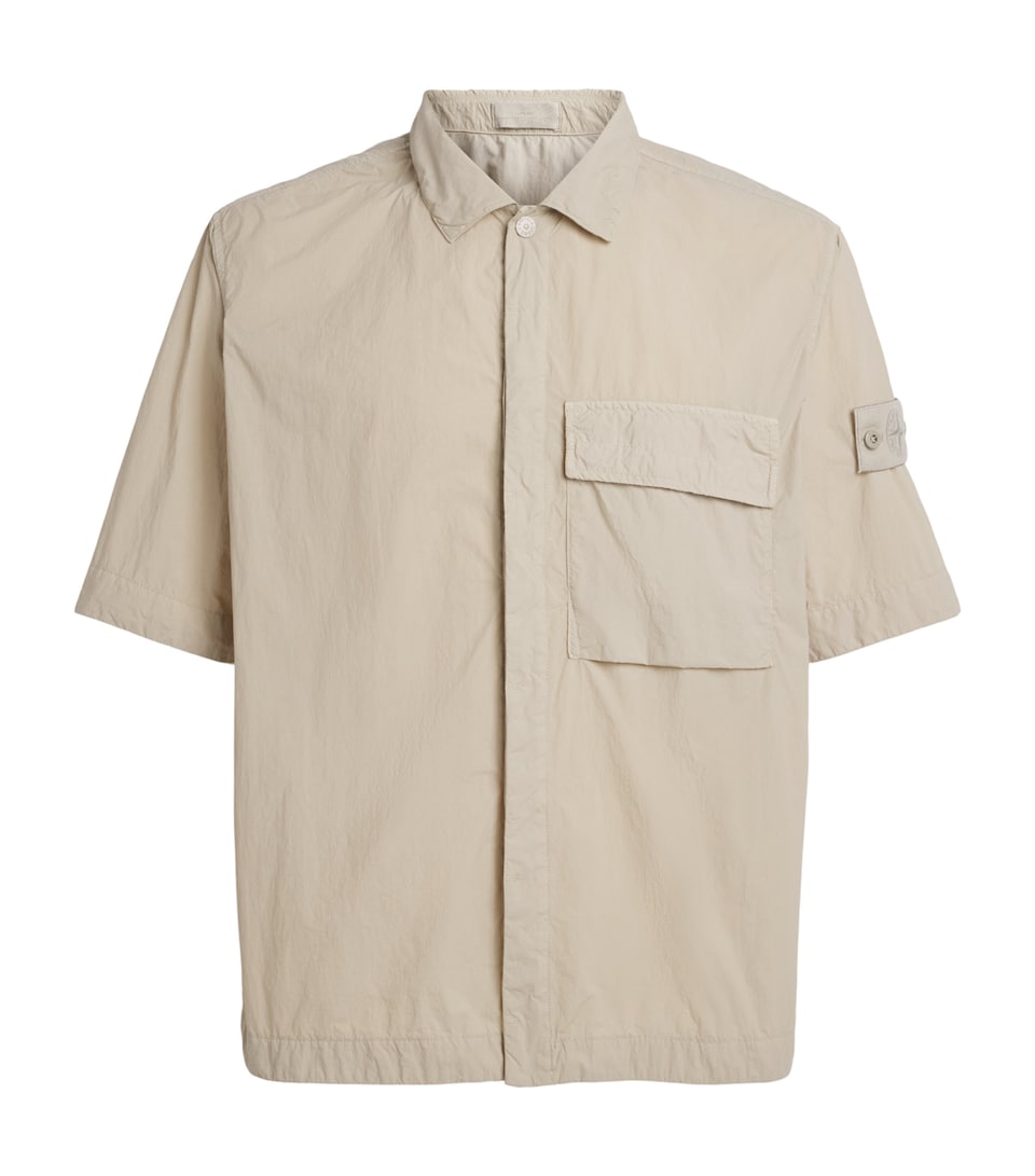 Stone Island Mens Nylon Short-Sleeve Shirt