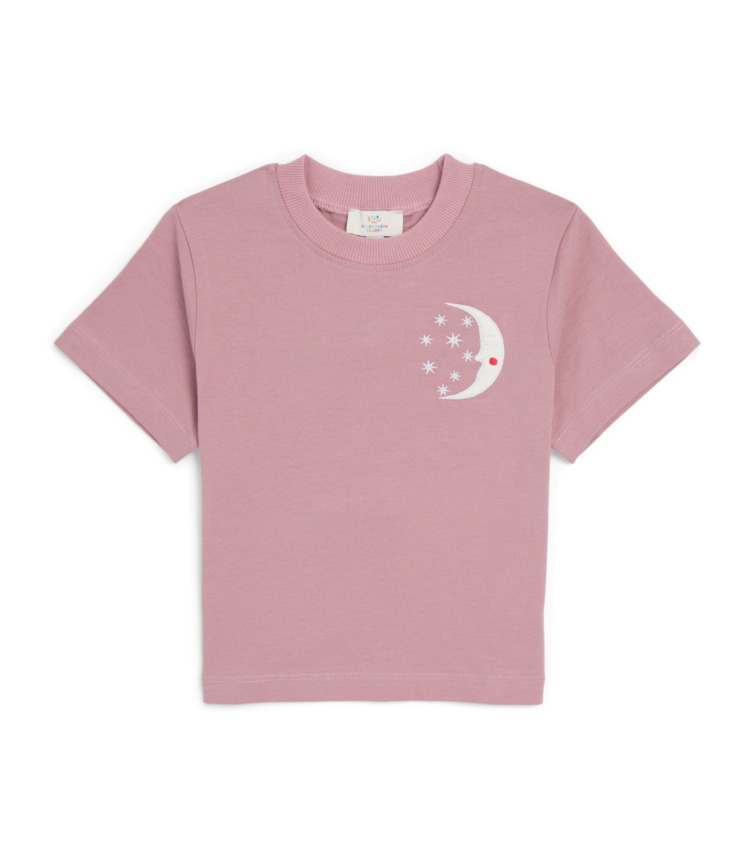 Copenhagen Colors Stretch-Cotton Embroidered T-Shirt (24 months – 12 Years) Winter Rose