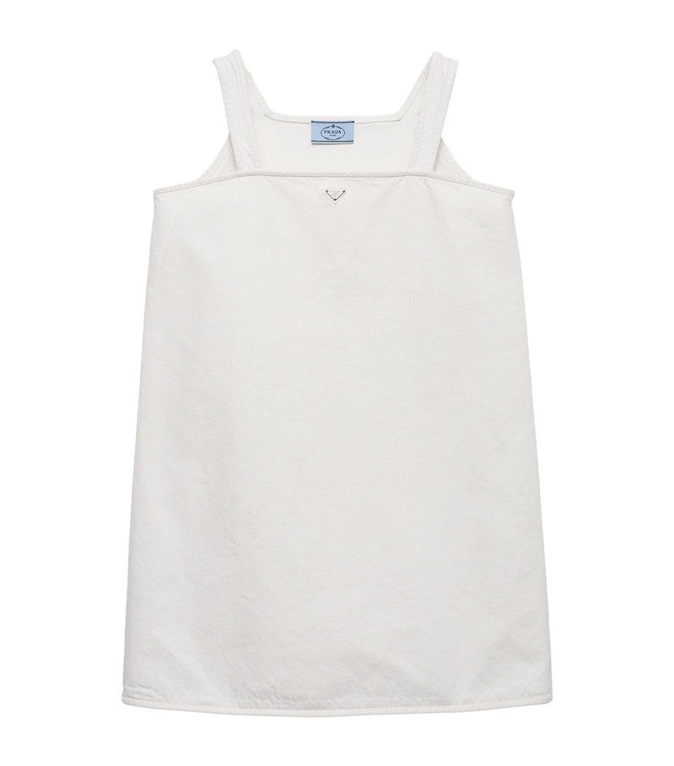 Prada Womens Denim Mini Dress White