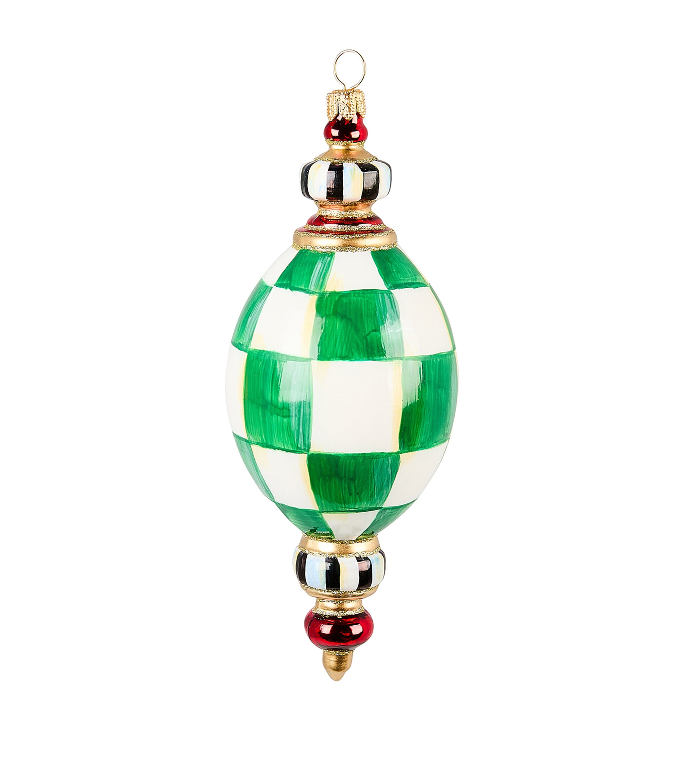 Glass Check It Out Oval Drop Tree Decoration