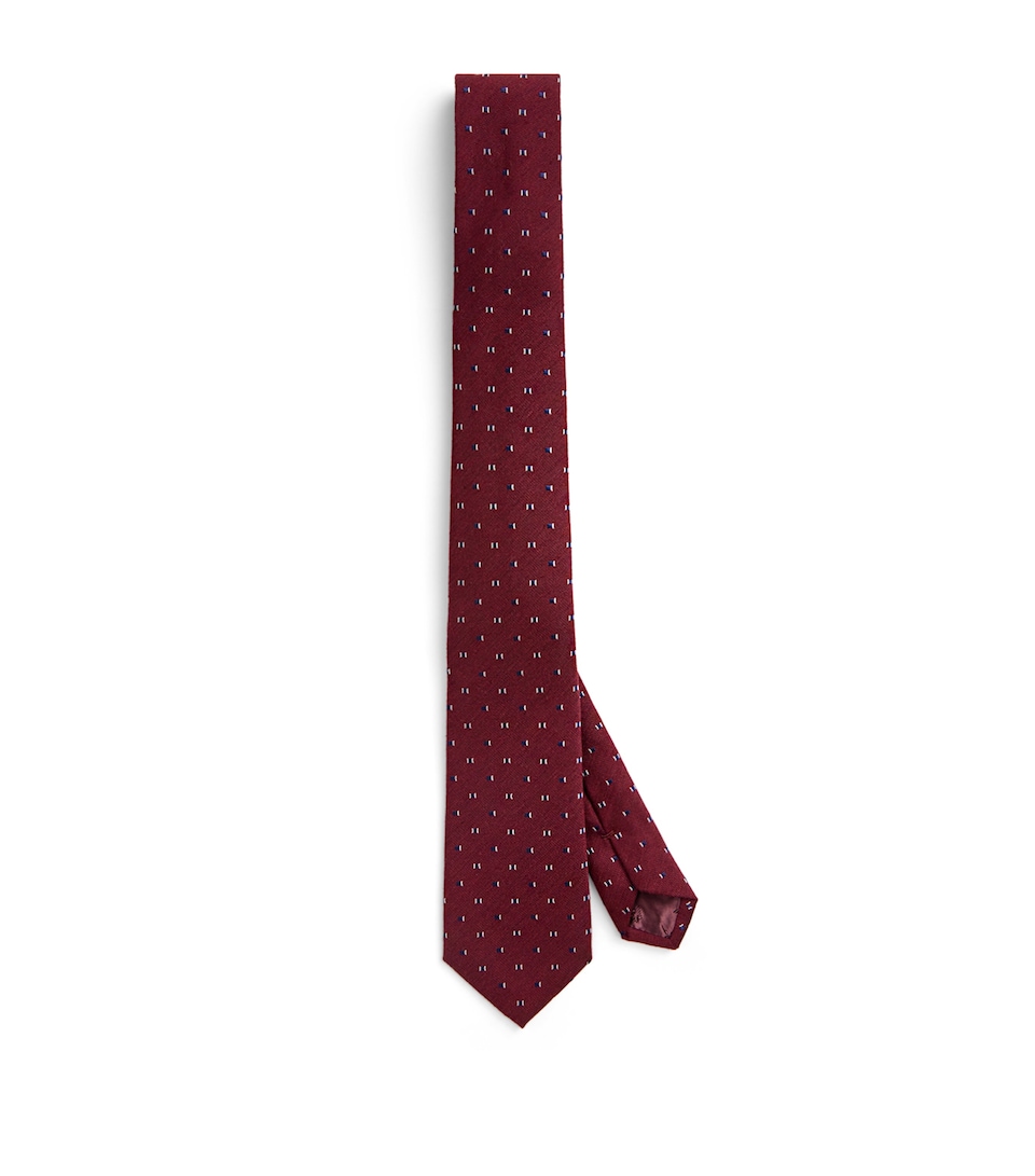 Silk-Wool Jacquard Tie